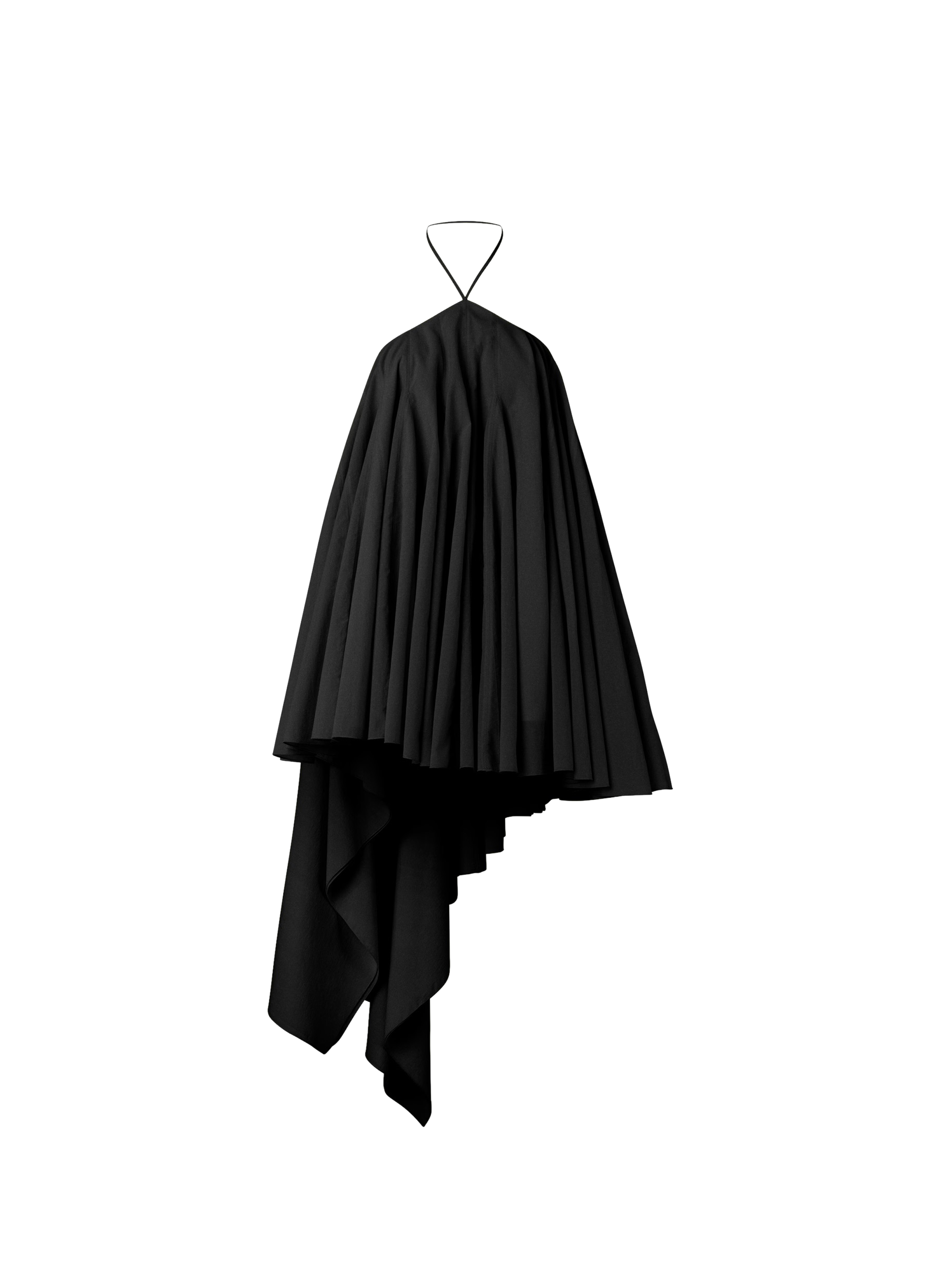 La robe courte Triangle asymétrique en coton JACQUEMUS Black