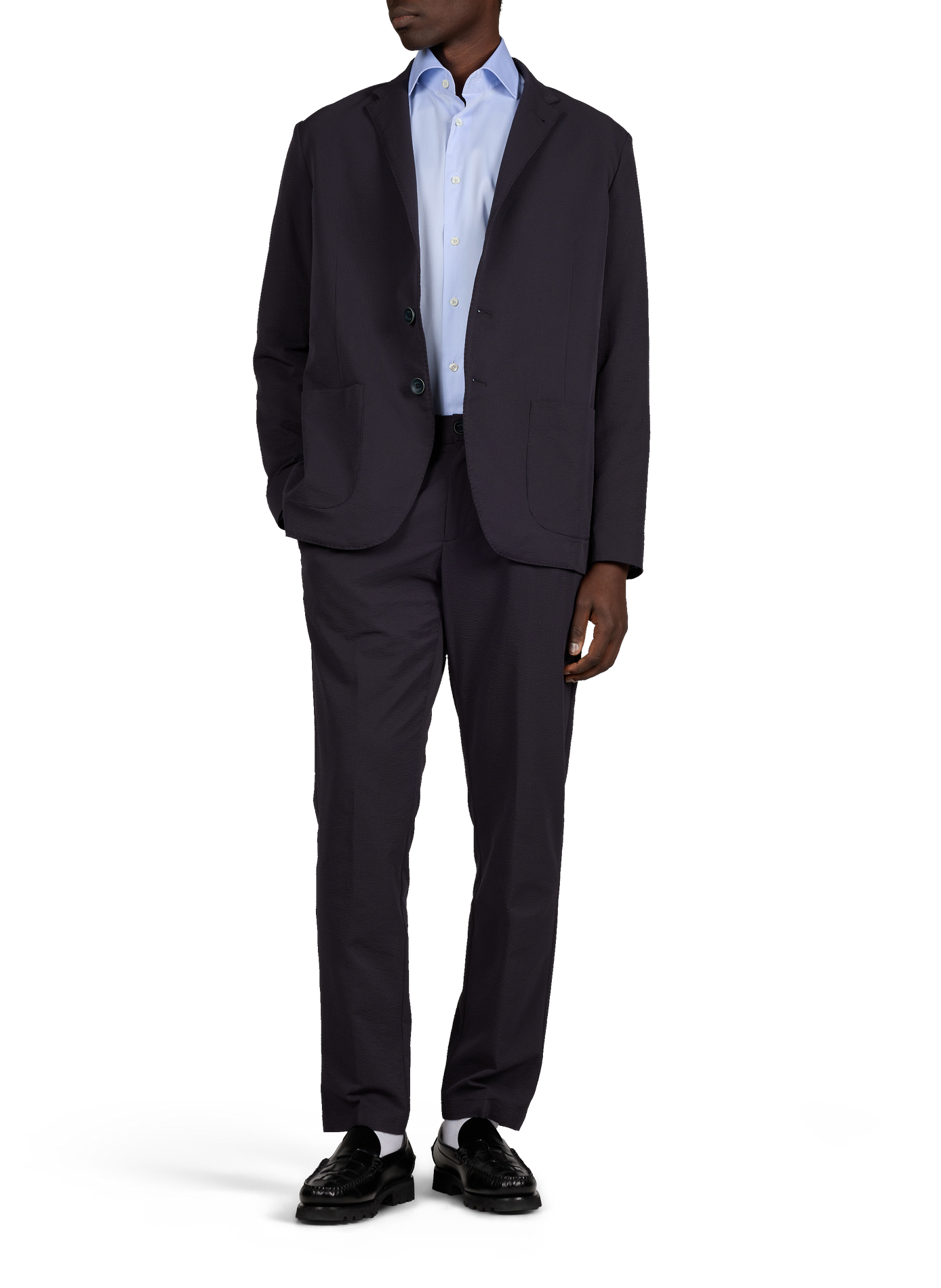 Textured pants with drawstrings HERNO Blue