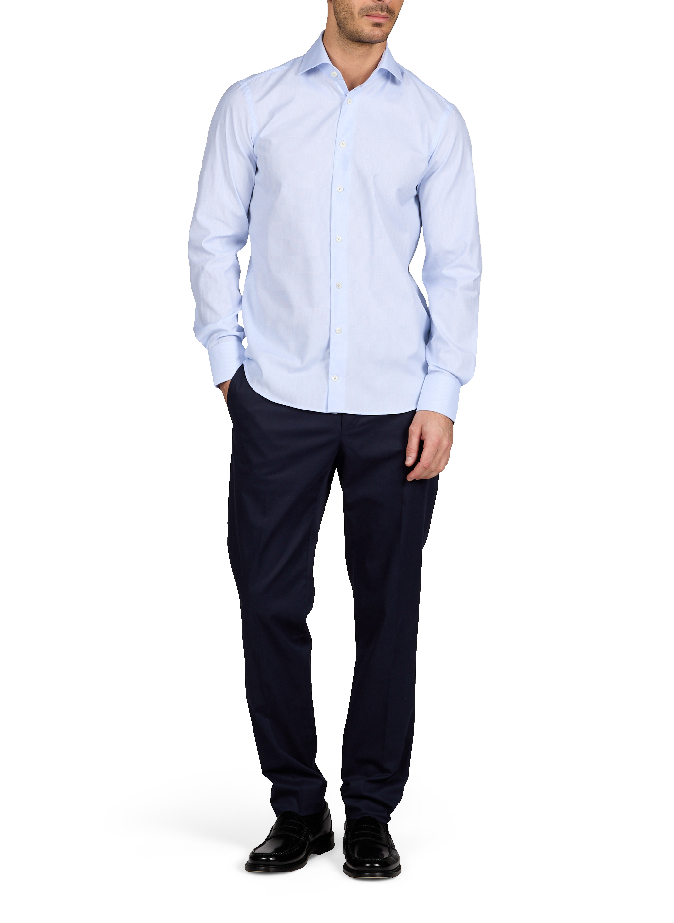 Chemise droite col classique en coton imrpimé VAN LAACK Bleu