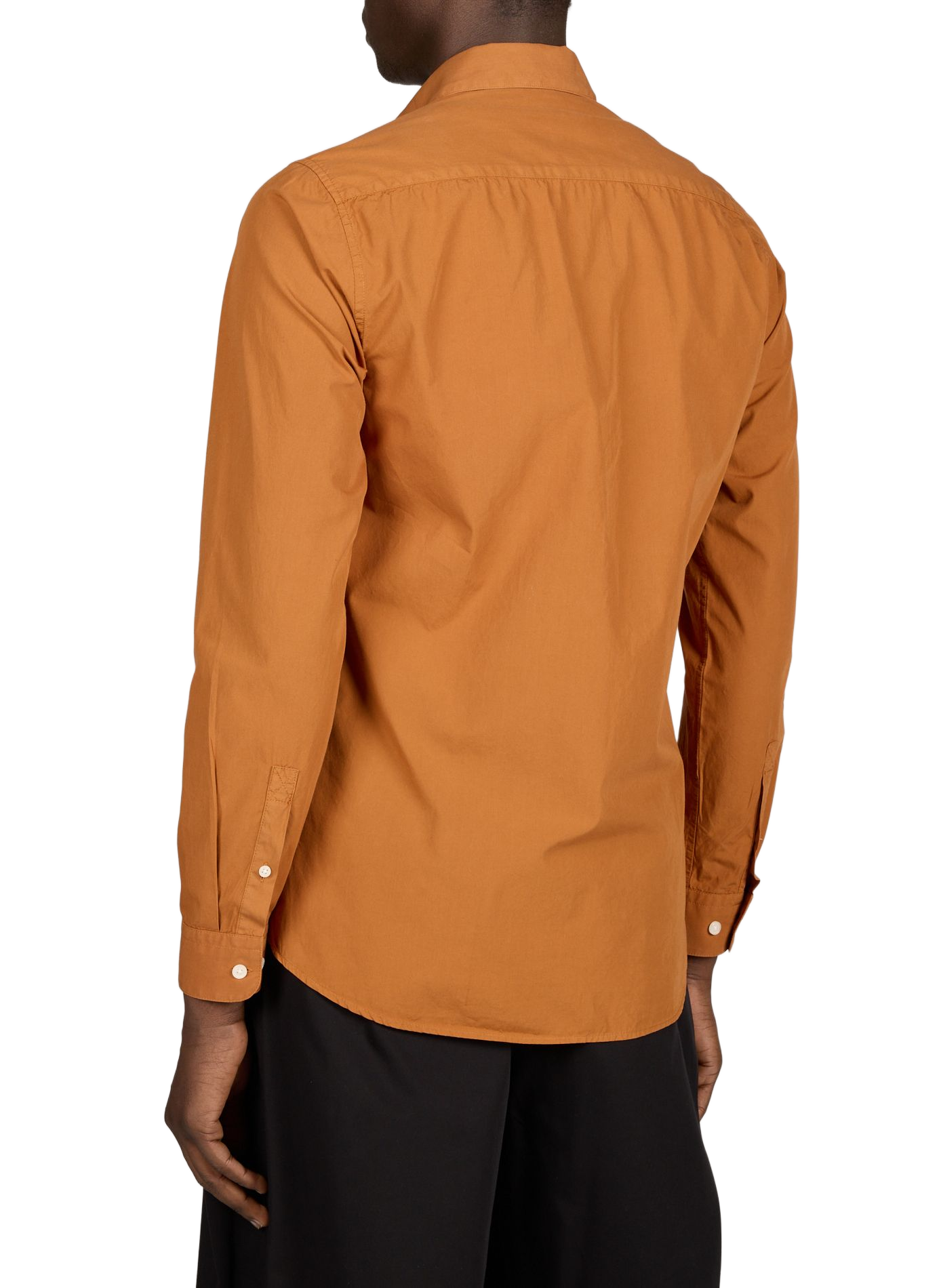 Camisa recta con cuello clásico de algodón AU PRINTEMPS PARIS Amarillo