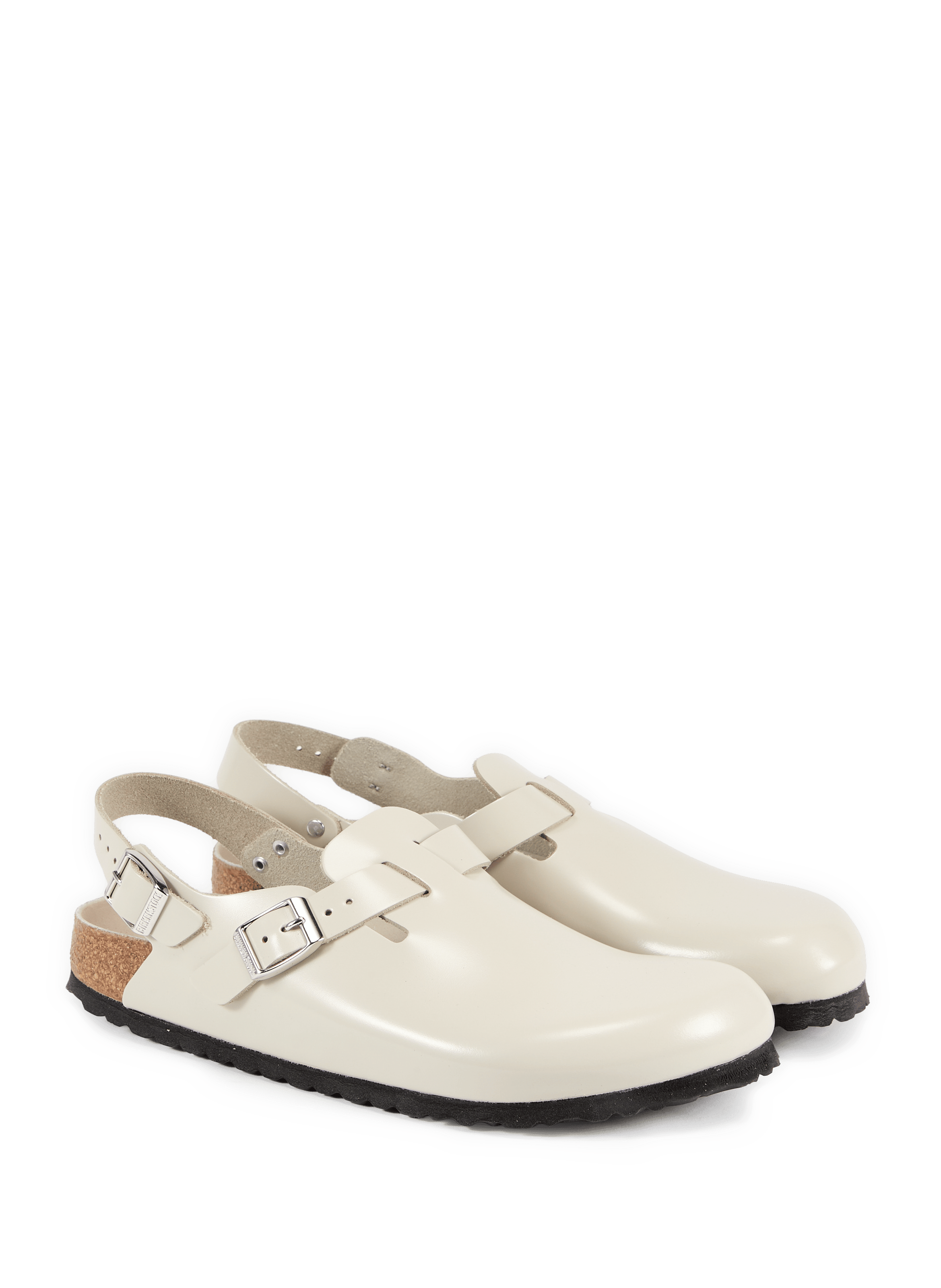 Klompen Tokio II van natuurlijk leer BIRKENSTOCK Beige