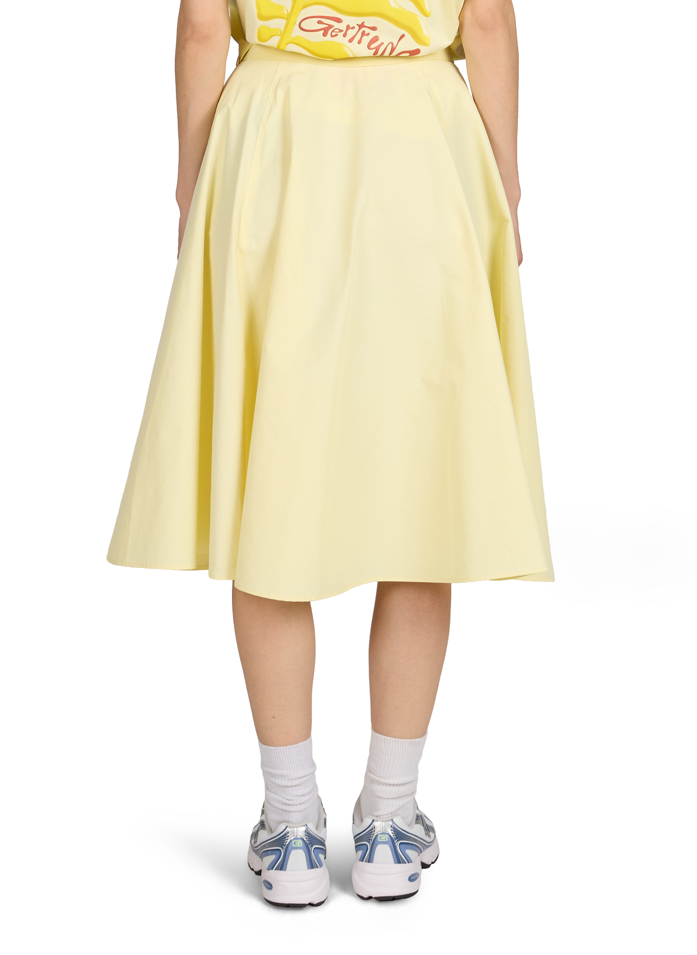 Midi Eline cotton blend skirt GERTRUDE ET GASTON Yellow