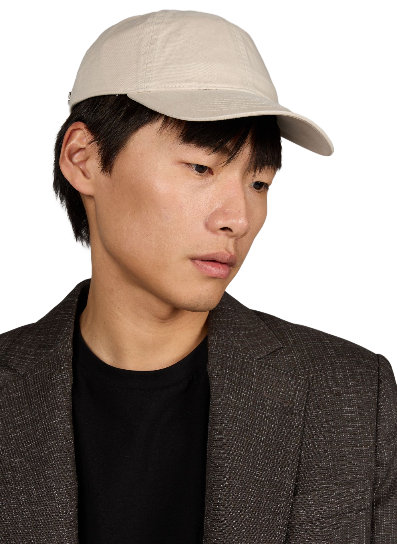 Solid cotton cap VARSITY Beige