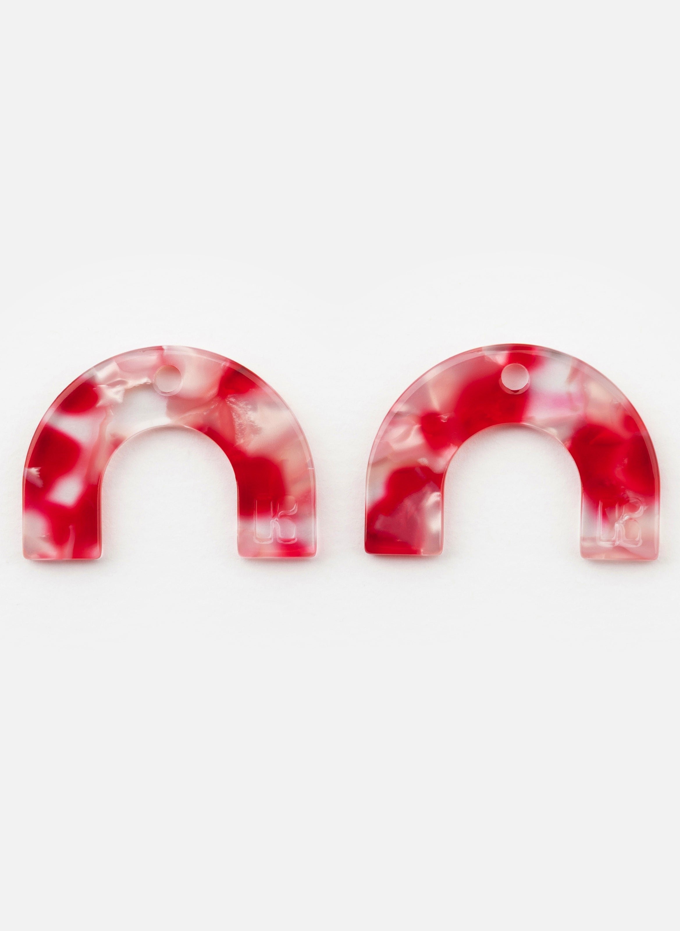 Charms arc-en-ciel en acétate de cellulose KURAGE GINZA Rouge