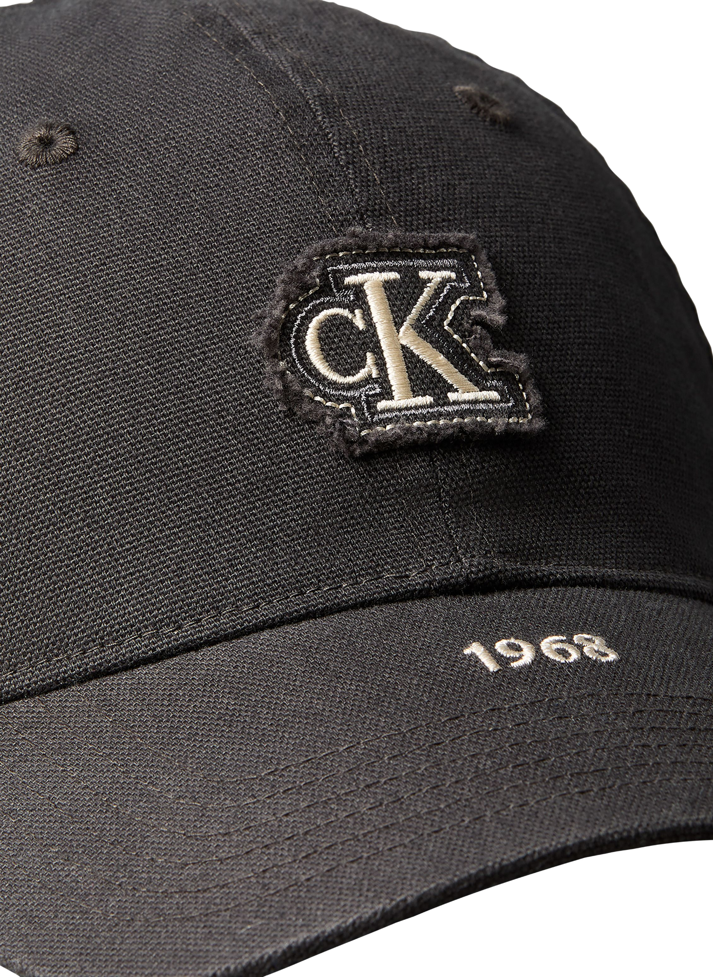 Cotton baseball cap with embroidered logo  CALVIN KLEIN Black