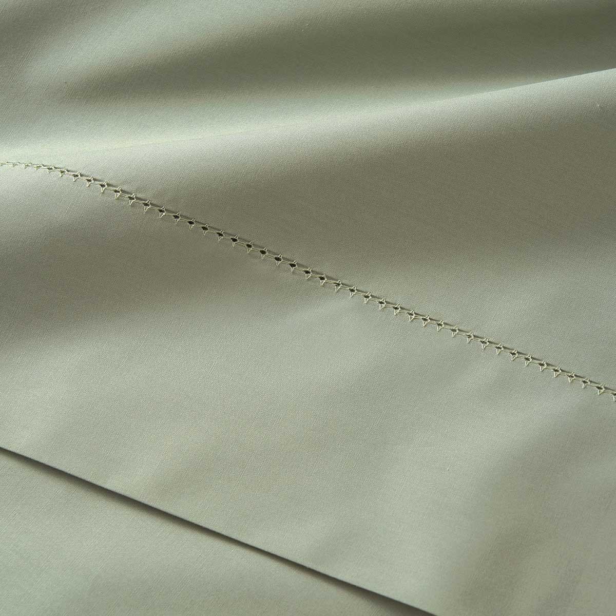 Drap plat en percale de coton, alcove | Vert DESFORGES Maison