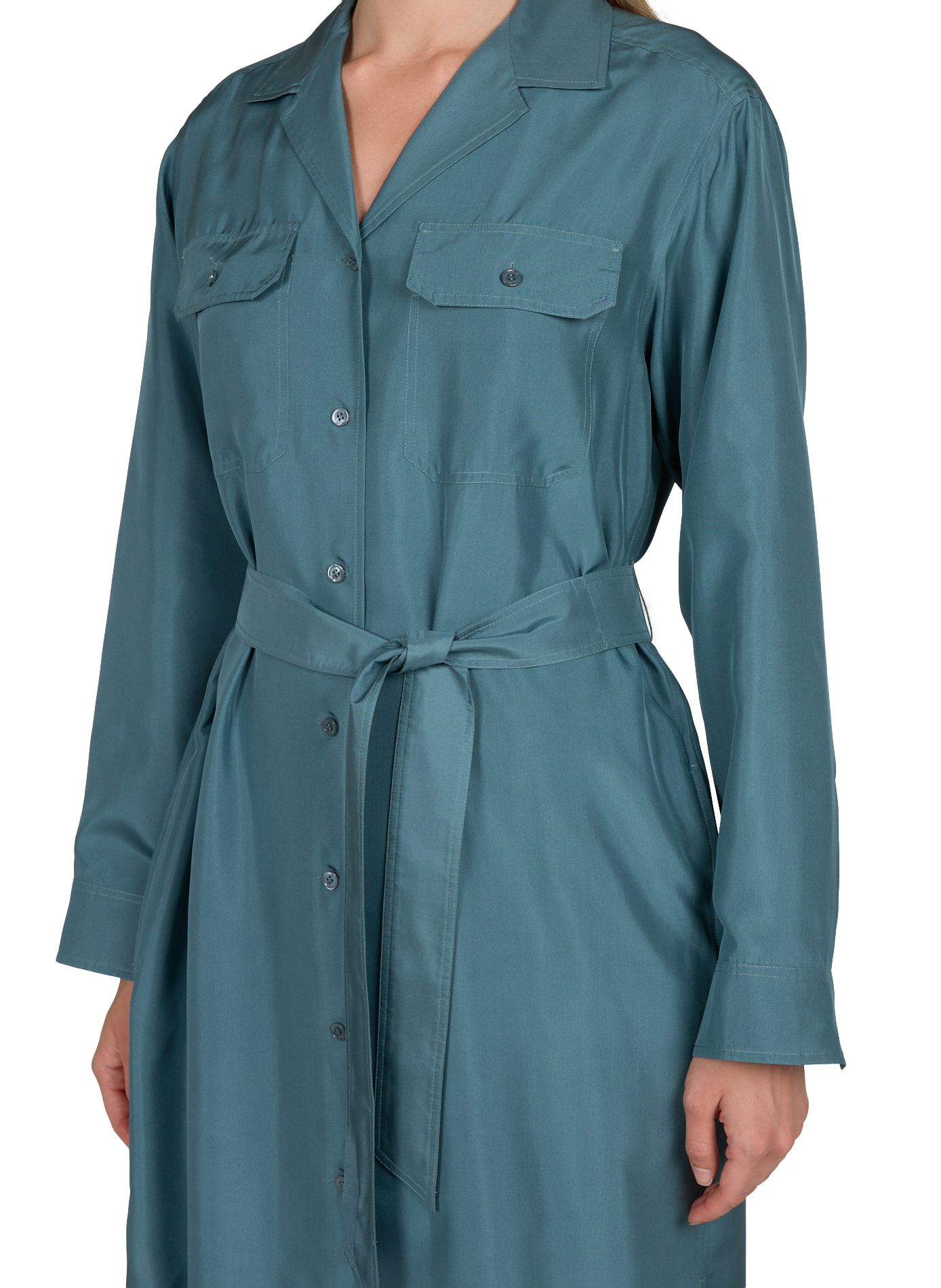 Seidenhemdkleid MAX MARA WEEK END Blau