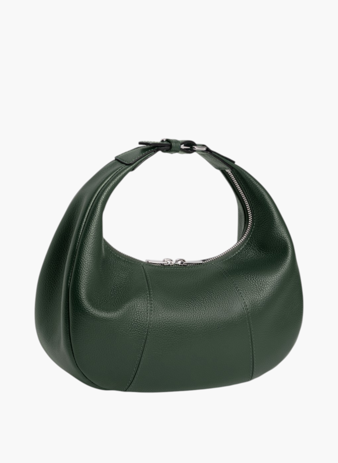 Petit sac hobo juliette en cuir grainé LE TANNEUR Vert
