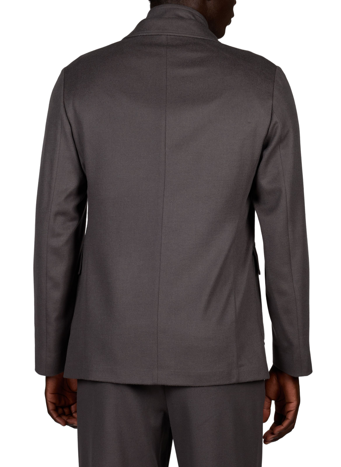 Straight lightweight wool and cashmere jacket EMPORIO ARMANI Grey
