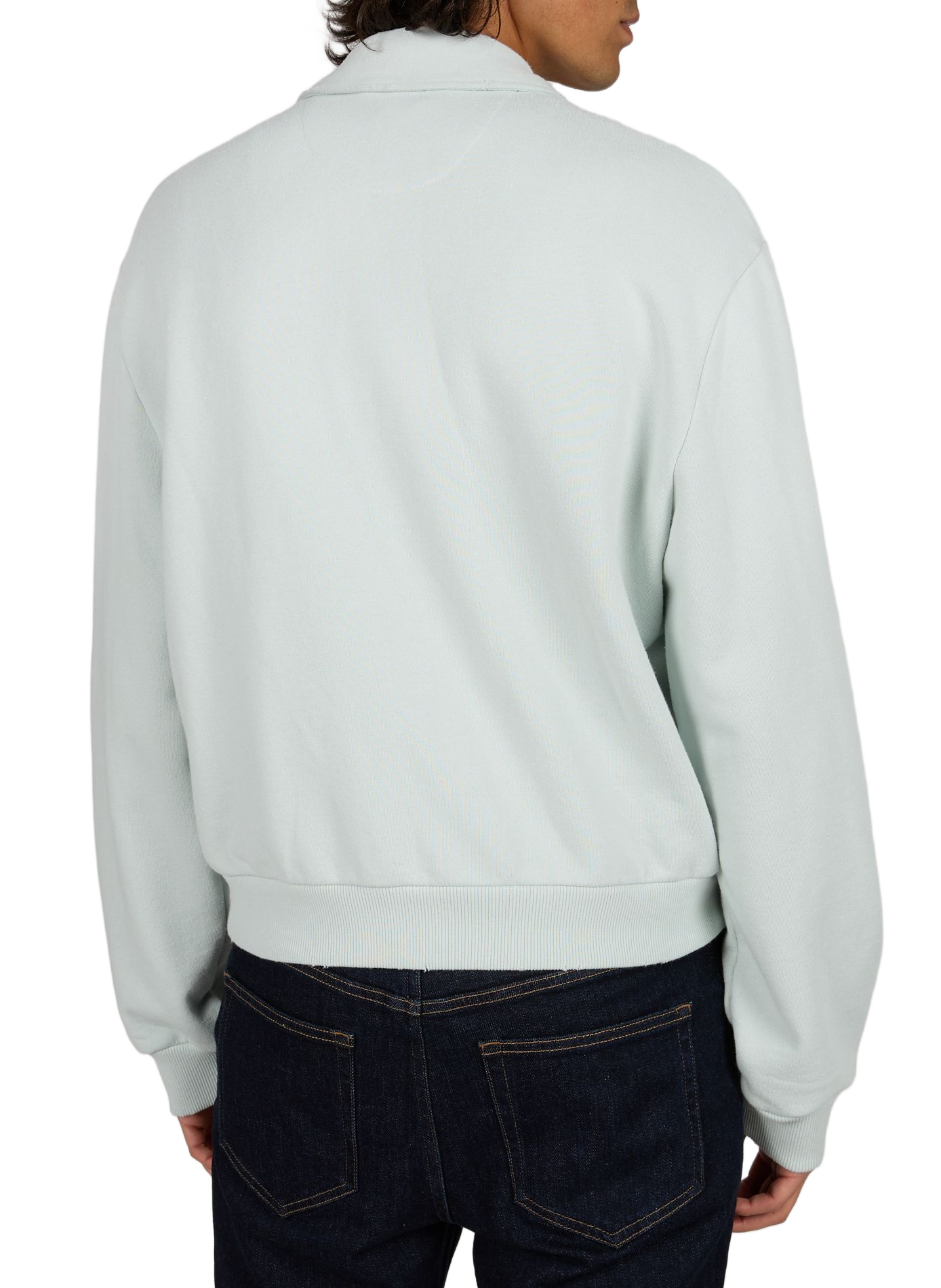 Sweat zippé en coton mélangé ACNE STUDIOS Bleu