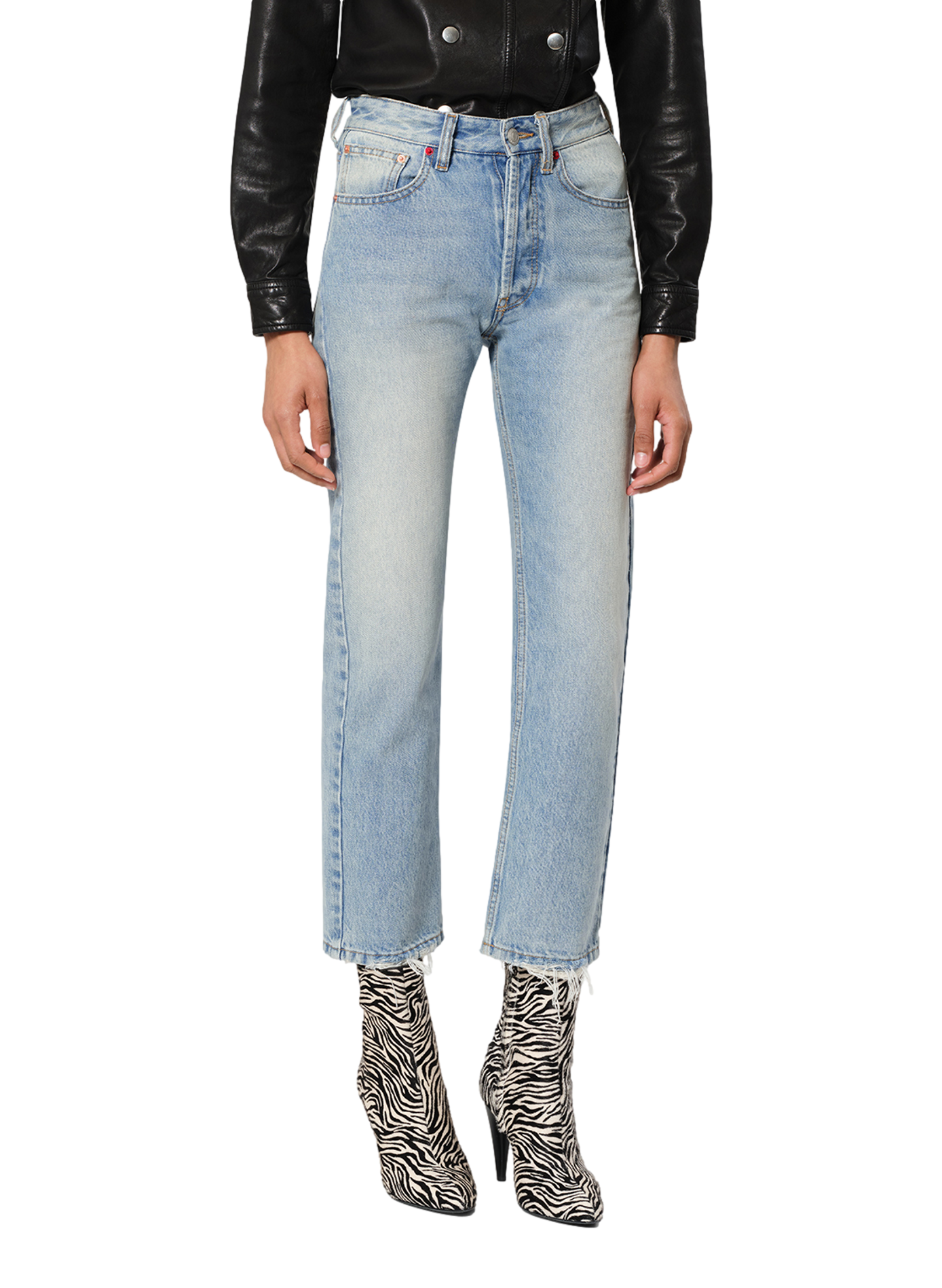 Daya Cropped Jeans in Cotton Denim ISABEL MARANT Blue