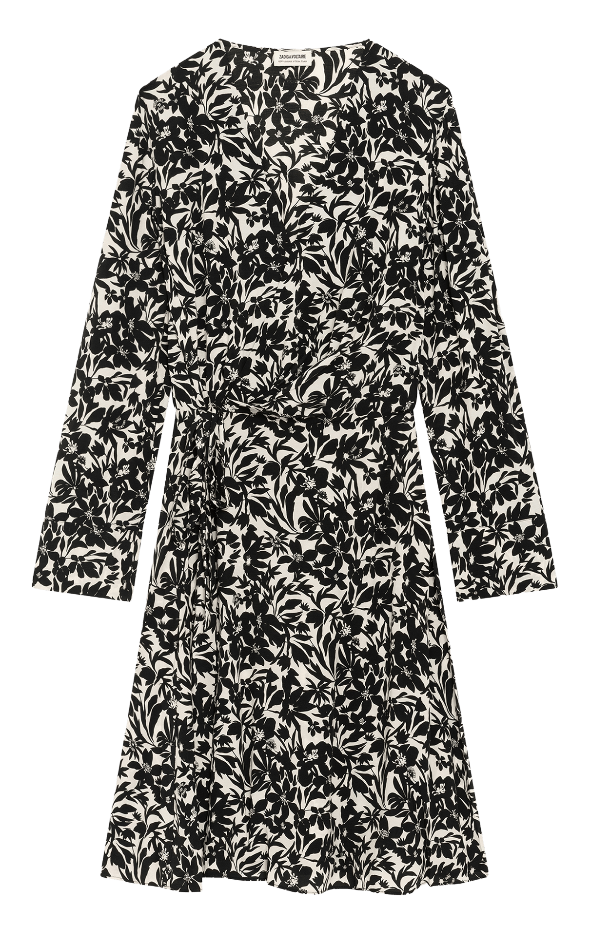 Robe courte manches longues imprimée remoir ZADIG&VOLTAIRE Noir