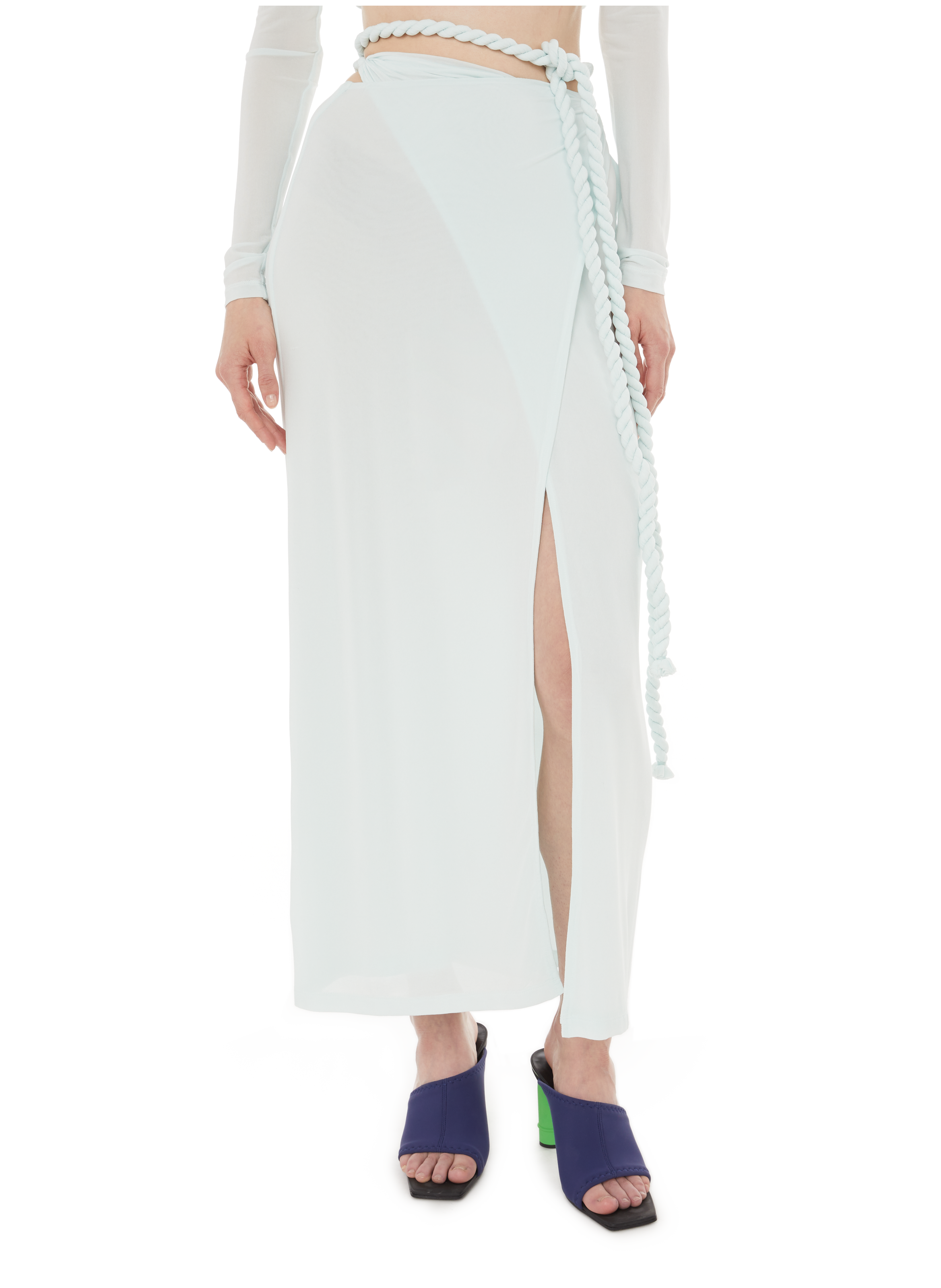 Jupe longue portefeuille DION LEE Bleu