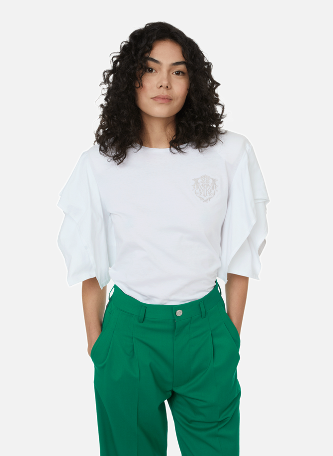 Cotton T-shirt with puffed sleeves KOCHÉ