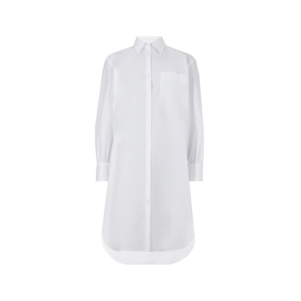 Saison Striped Cotton Shirt Dress In White