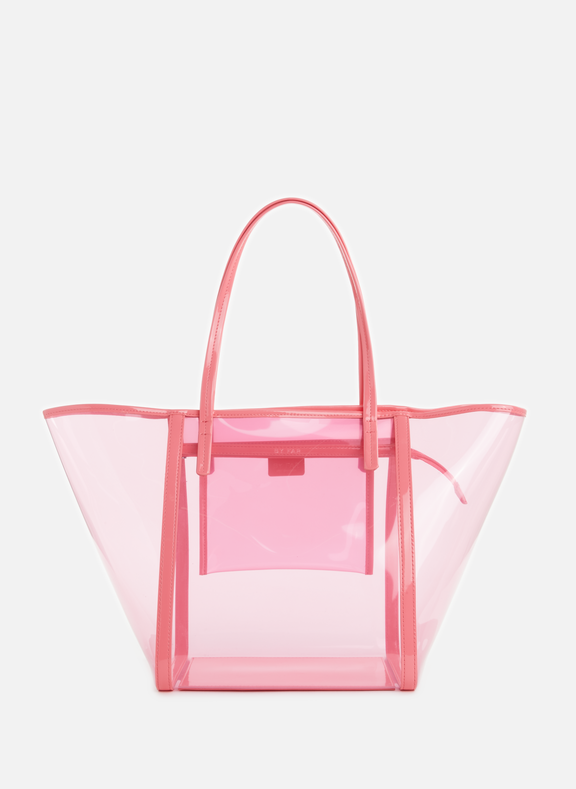 BY FAR Transparent tote bag  Pink