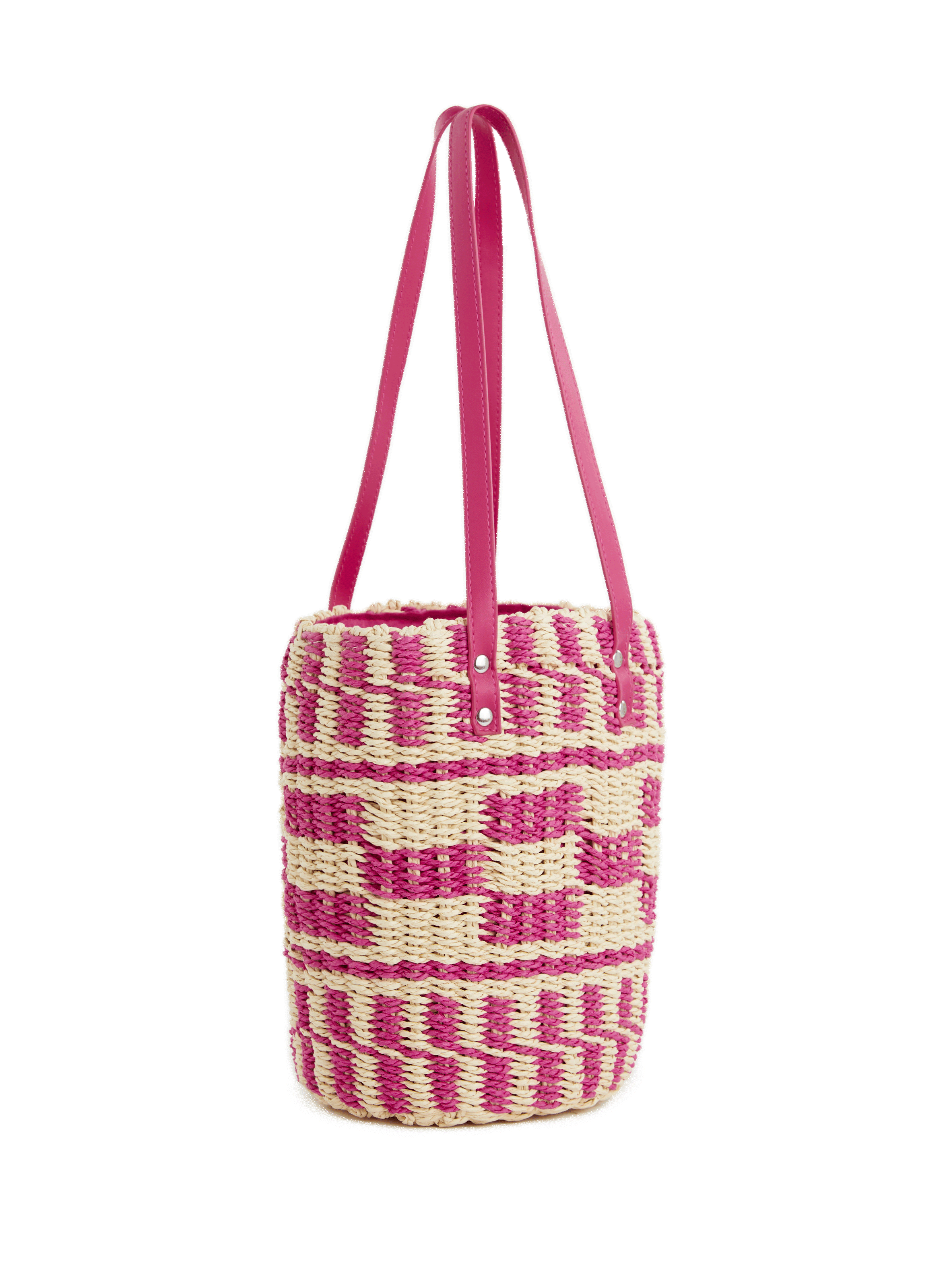Straw basket bag  AU PRINTEMPS PARIS Pink