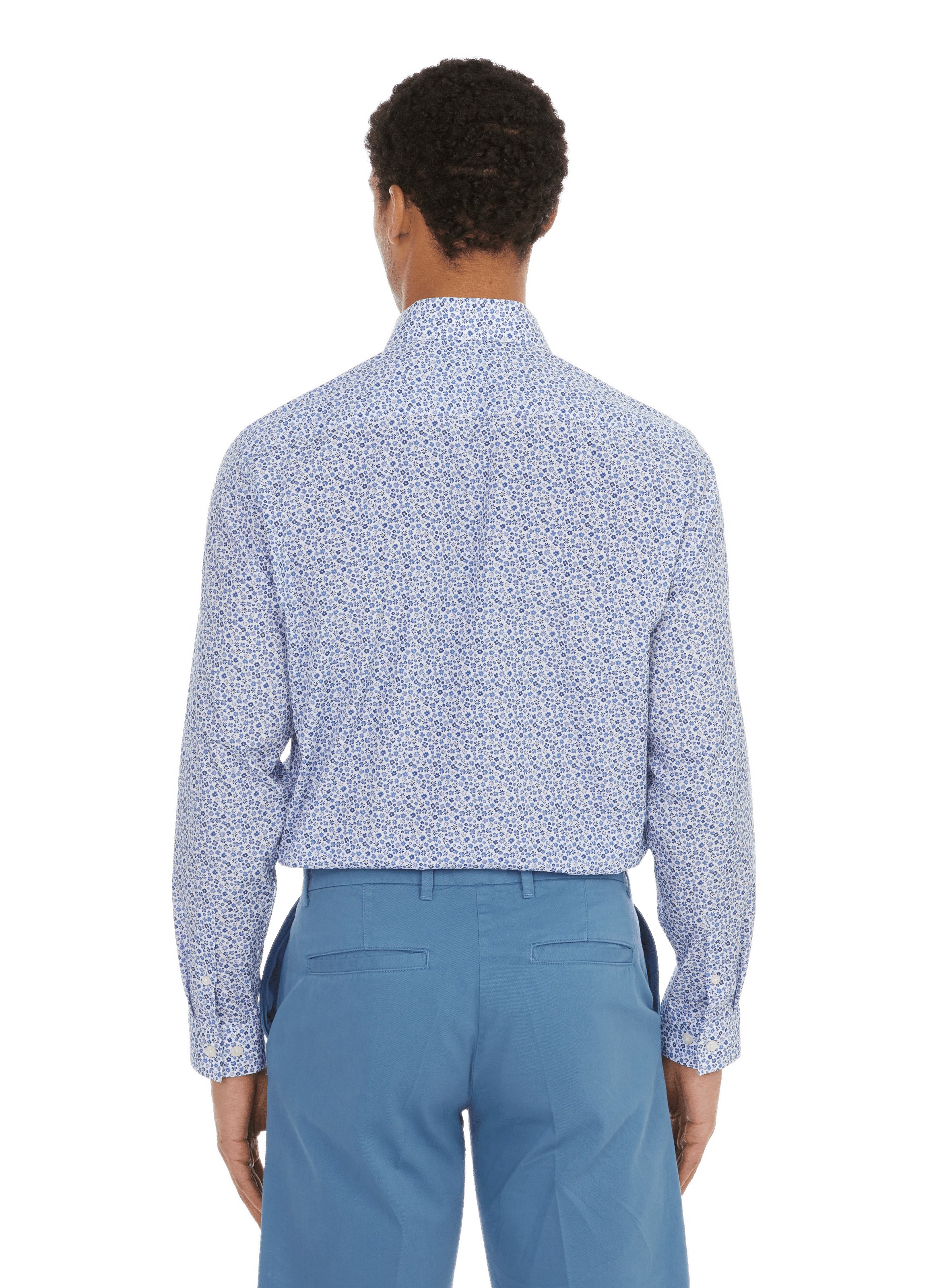 Printed cotton shirt AU PRINTEMPS PARIS Blue