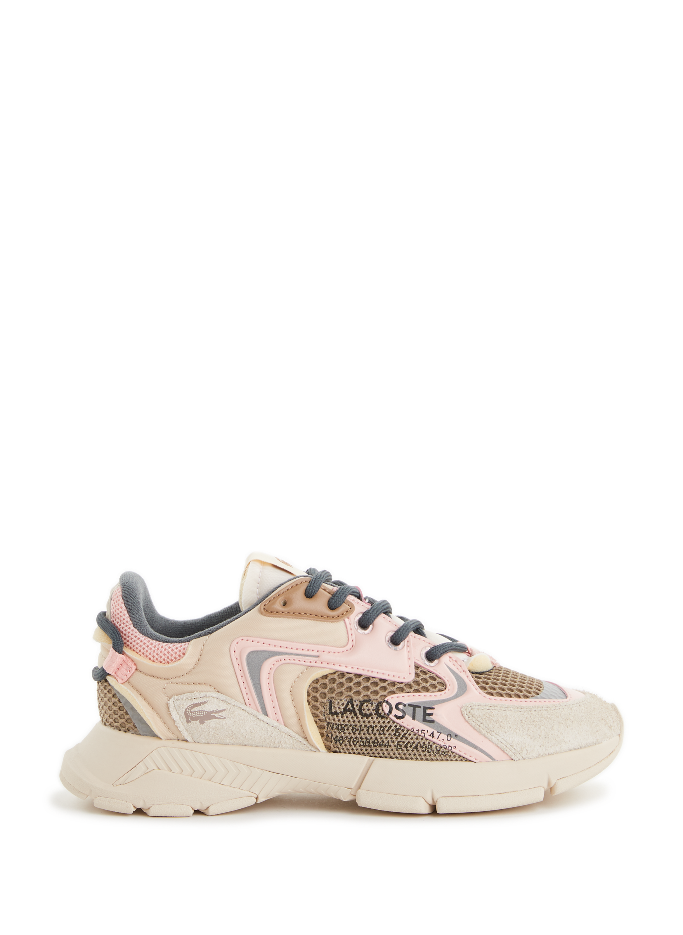 Bi-material sneakers LACOSTE Beige