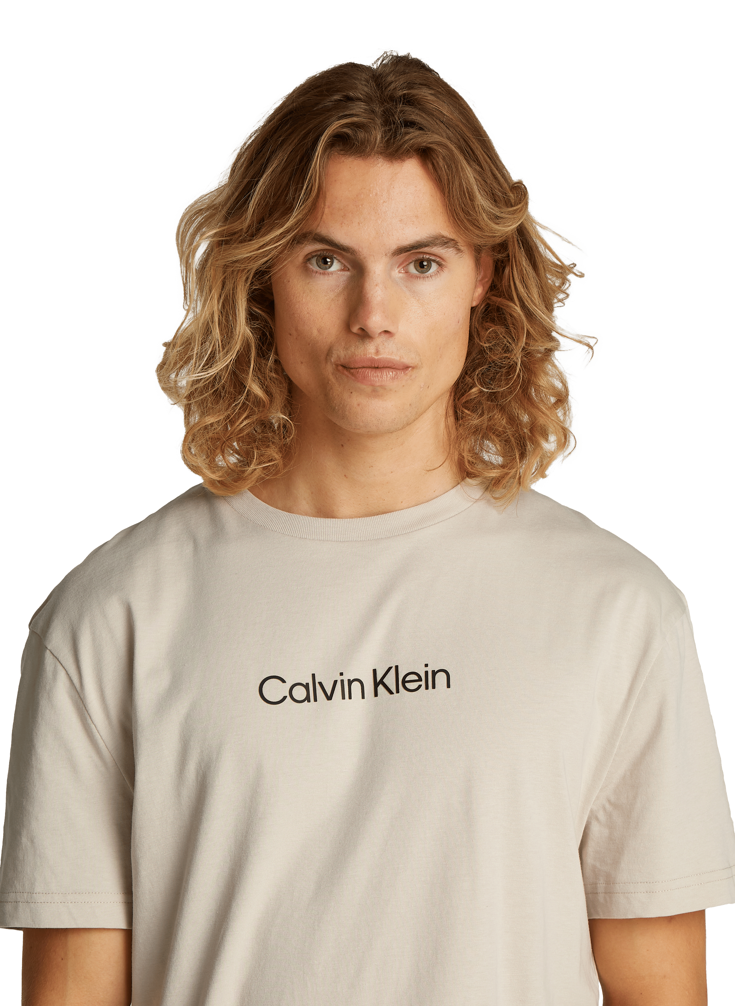 T-shirt à logo CALVIN KLEIN Beige