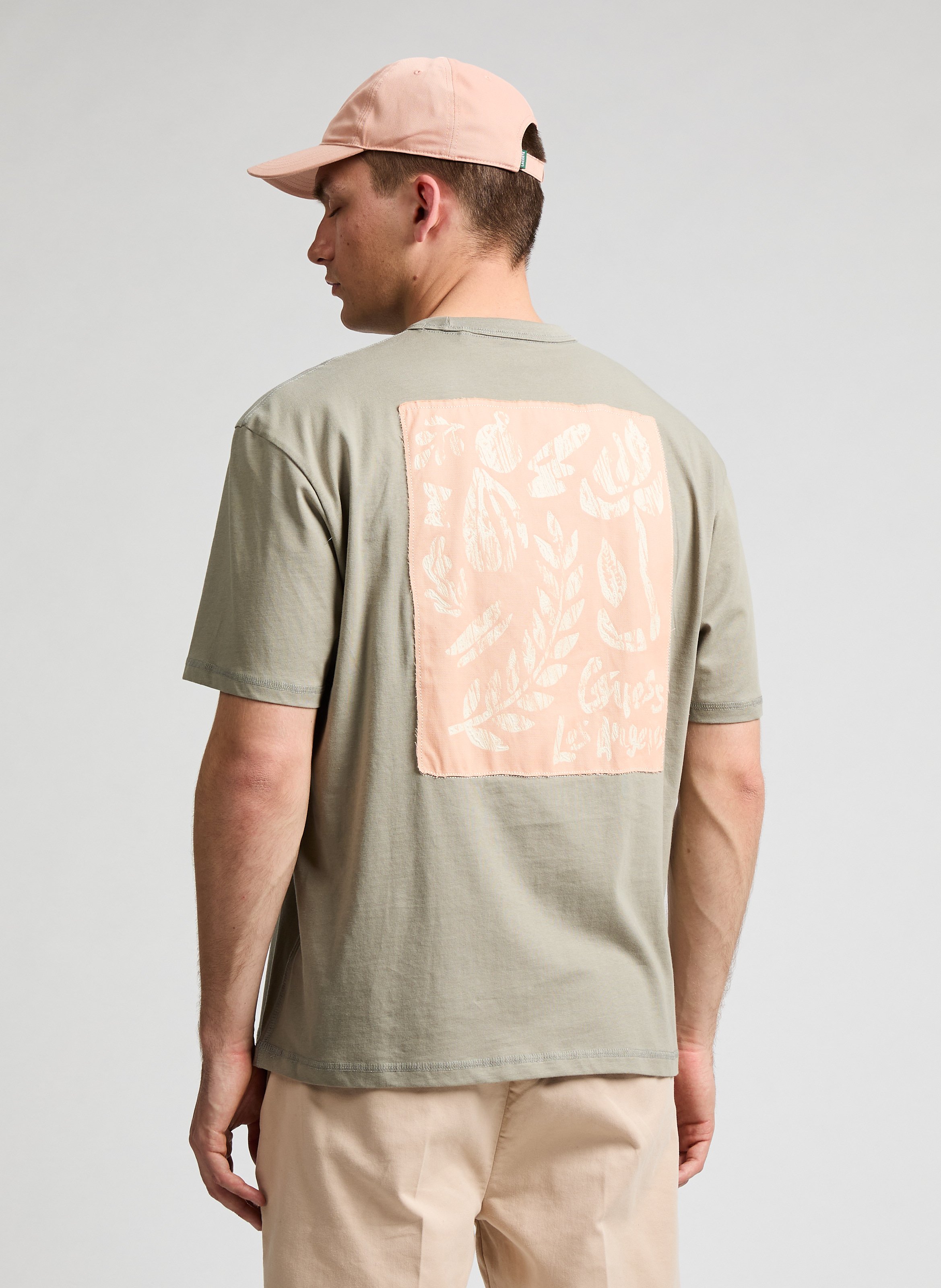 Casquette en coton LACOSTE Rose