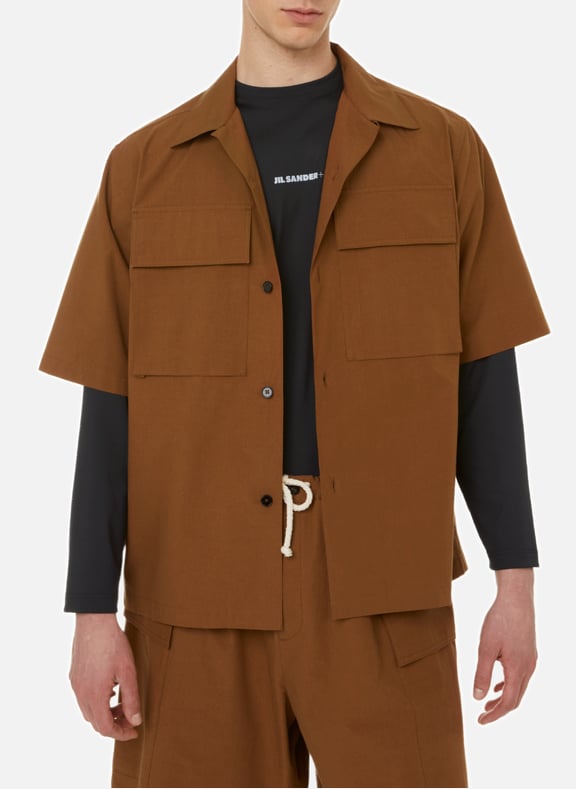 Chemise en coton Marron by JIL SANDER JIL SANDER Chemise en coton Marron