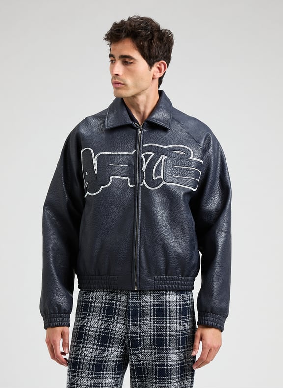 Grained logo jacket Blue by ARTE ANTWERP ARTE ANTWERP Grained logo jacket Blue