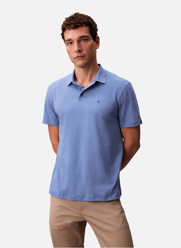 Cotton polo shirt Blue by CALVIN KLEIN CALVIN KLEIN Cotton polo shirt Blue