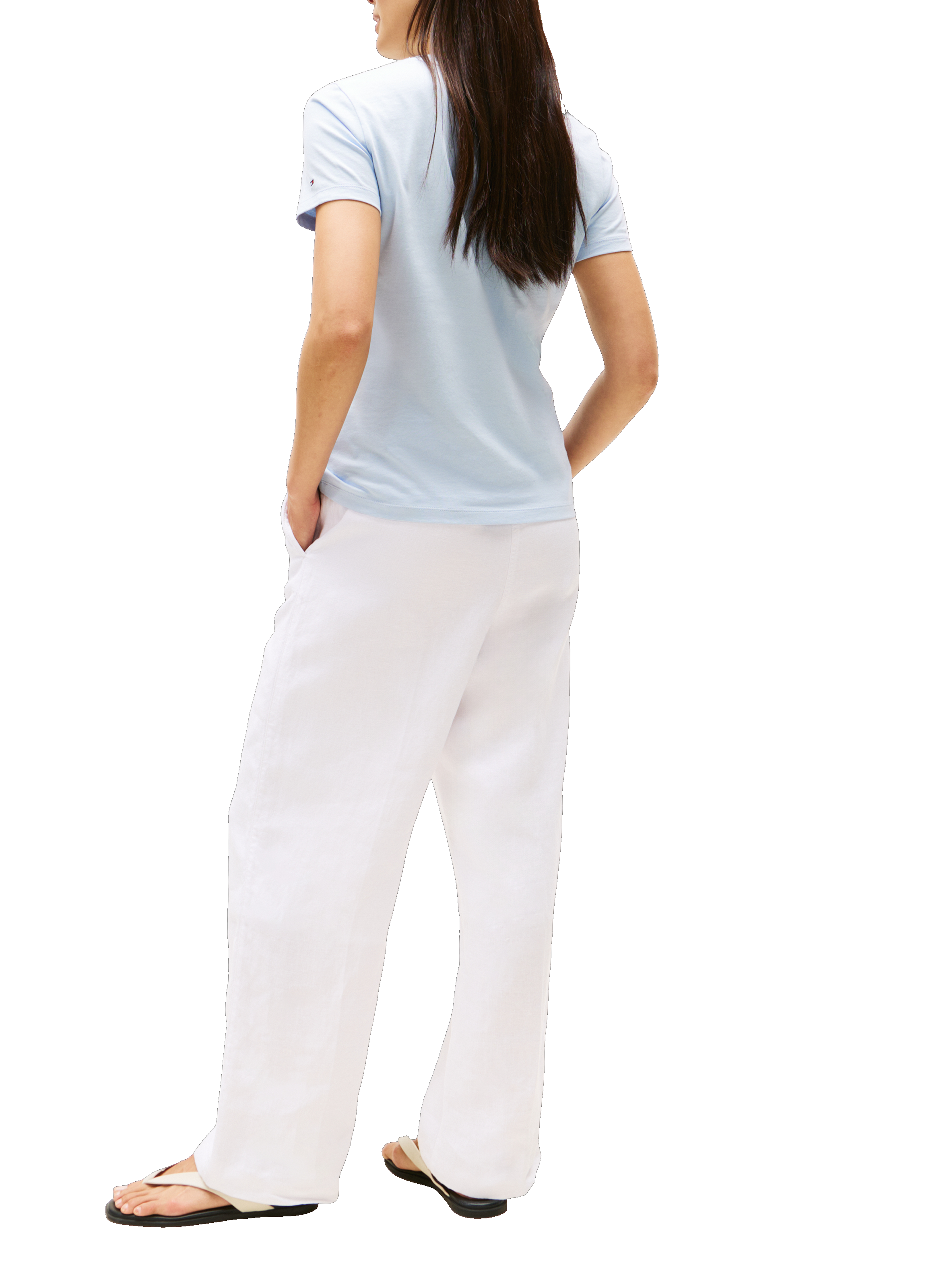 T-shirt with crew neck and embroidered logo TOMMY HILFIGER Blue