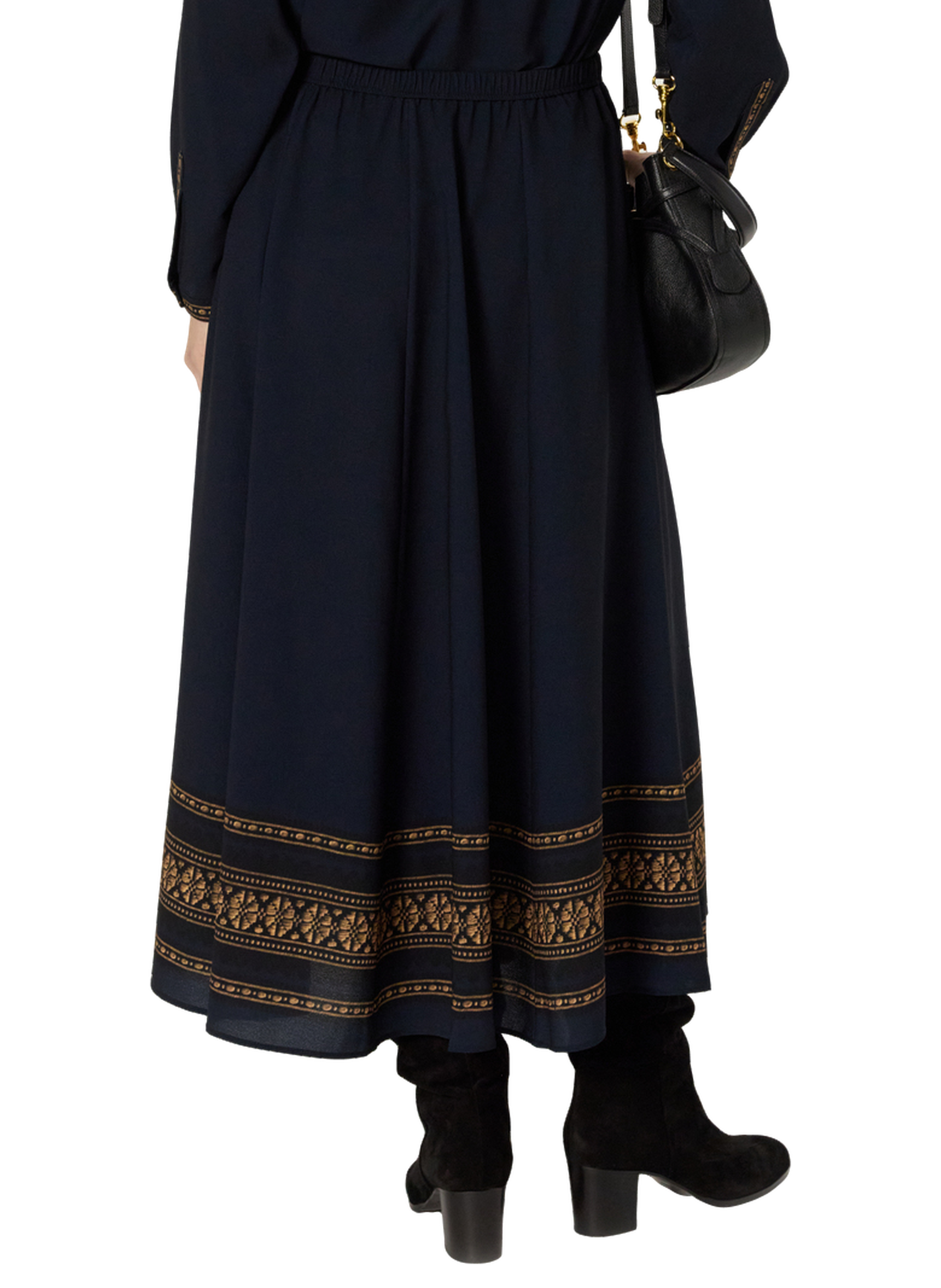 Jupe midi à motif placé - bonnie GERARD DAREL Bleu