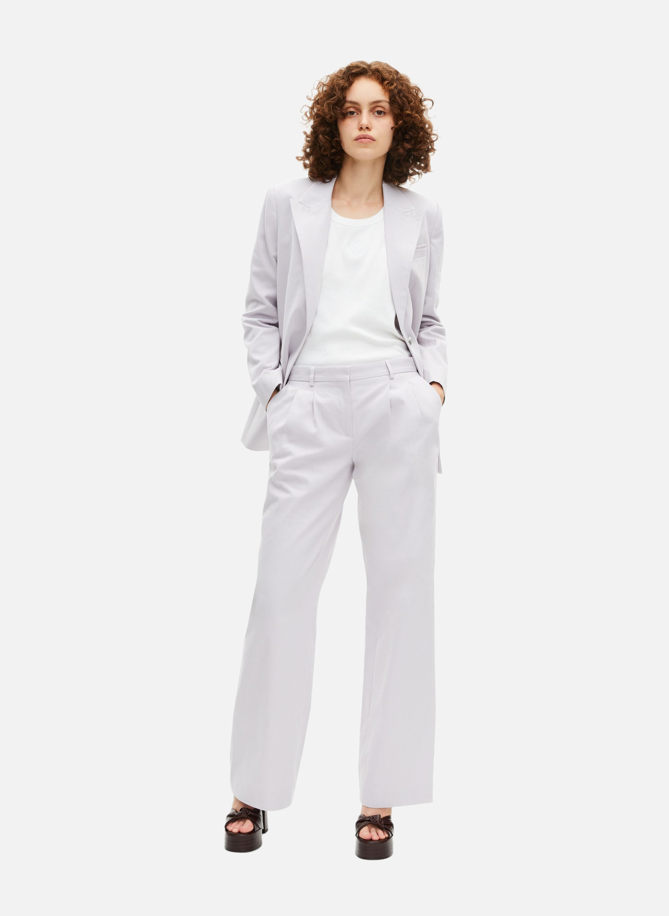 Pantalon de tailleur droit THE KOOPLES Violet