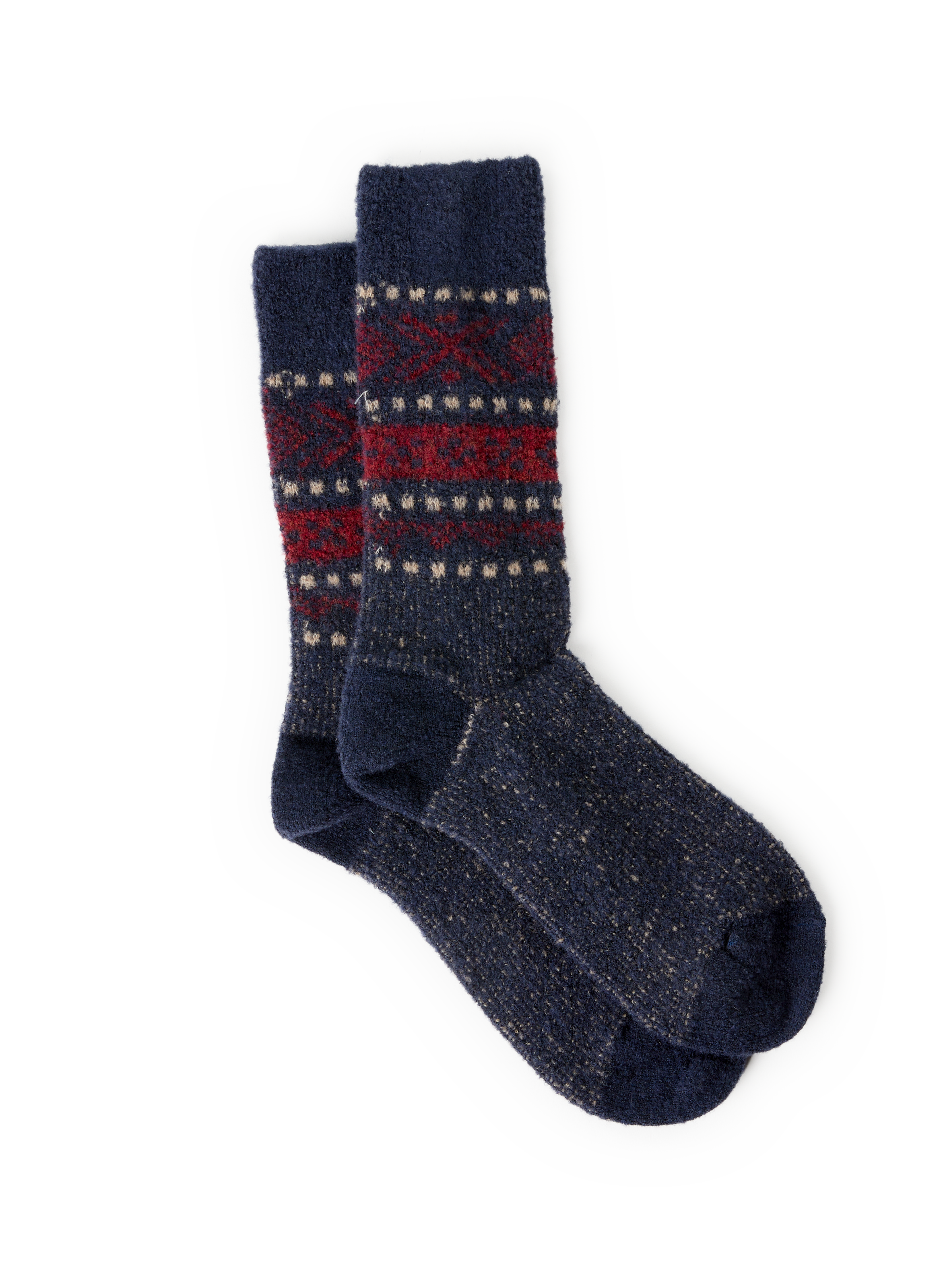 DORÉ DORÉ Chaussettes mi-hautes en laine polaire Bleu
