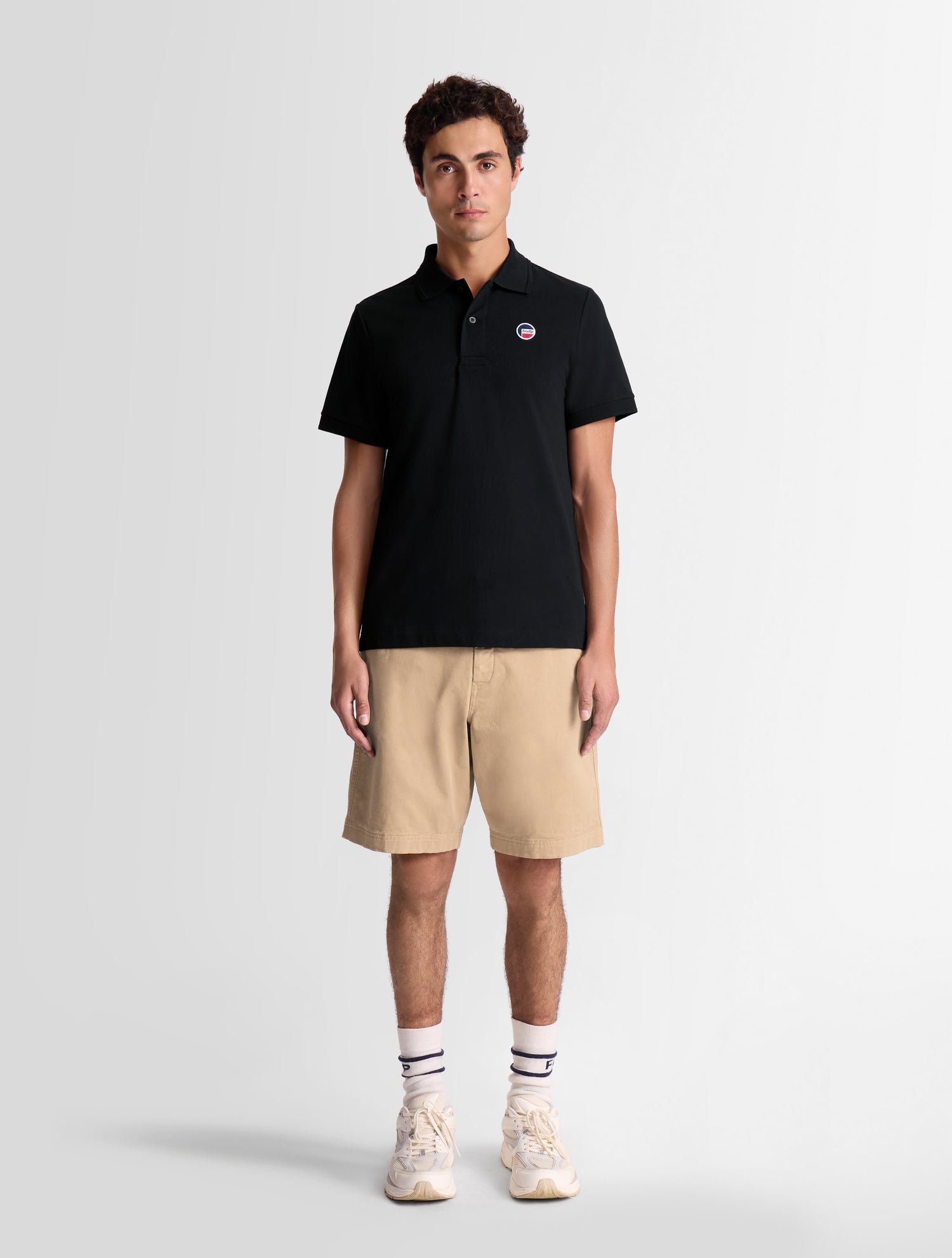 Polo manches courtes elbin col polo coupe ajustée FUSALP Noir