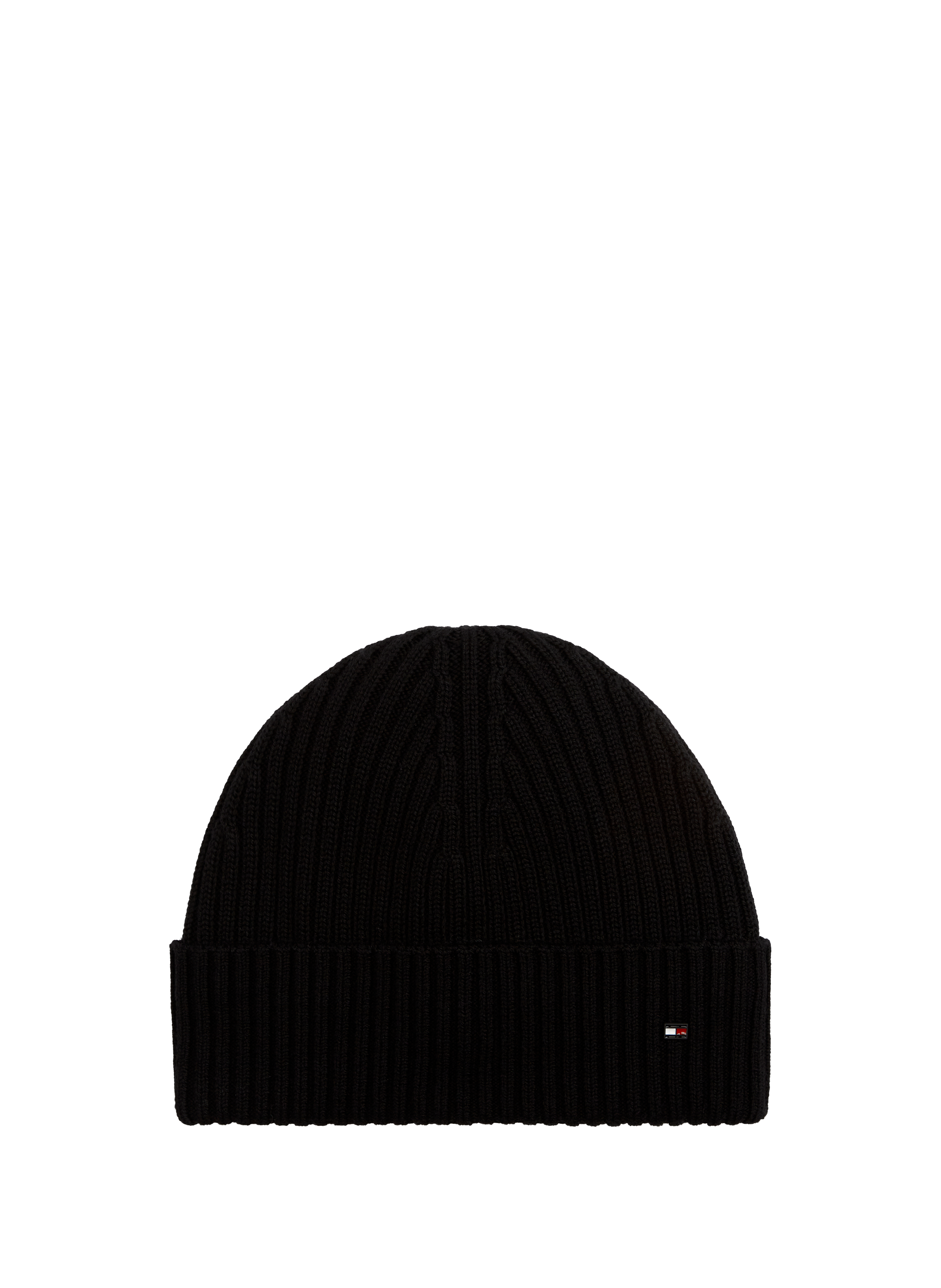 Ribbed wool beanie TOMMY HILFIGER Black