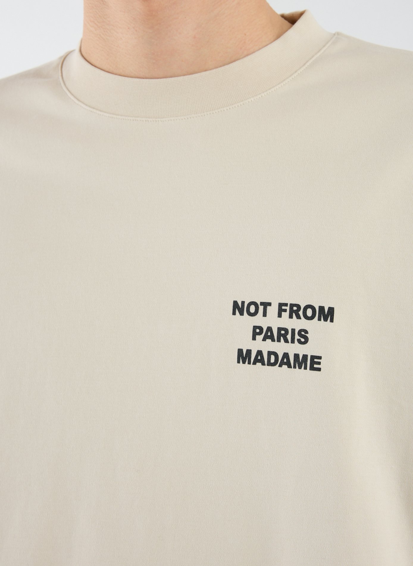 T-Shirt ample sérigraphié en coton DROLE DE MONSIEUR Beige