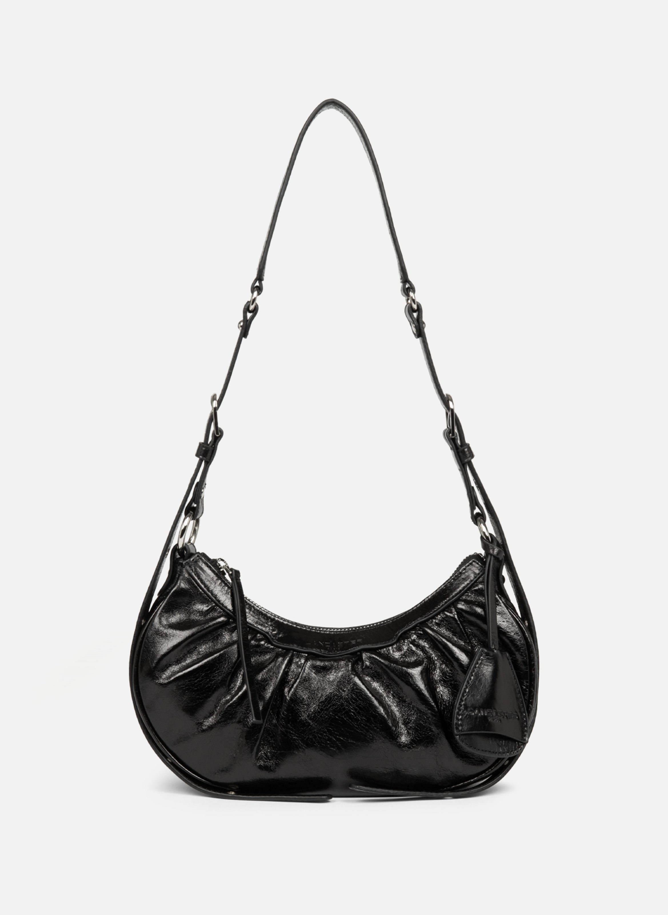 LANCASTER Petit sac demi lune - rétro & glam Noir