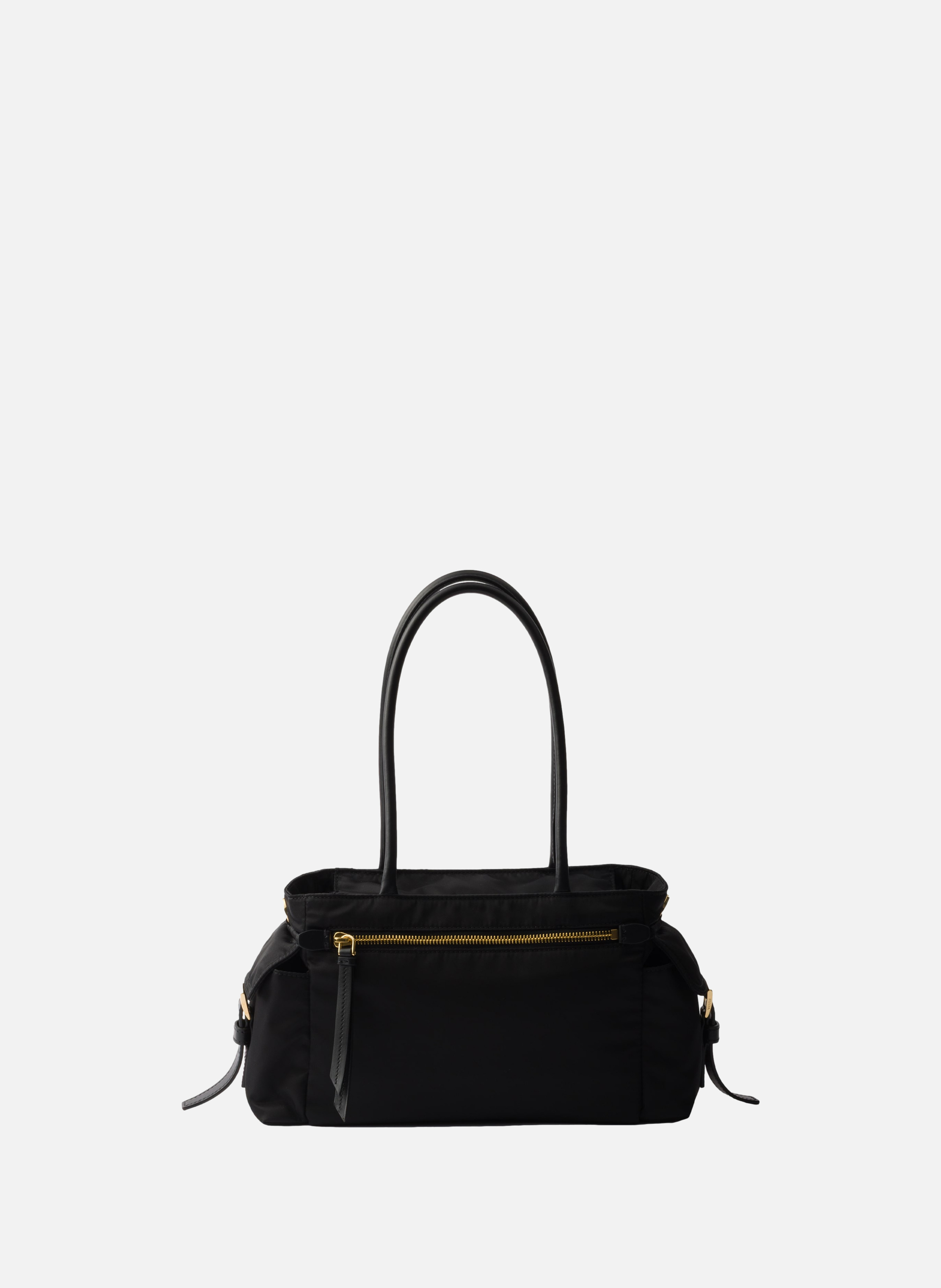 Sac cabas moyen prada explore en re-nylon et cuir PRADA Noir
