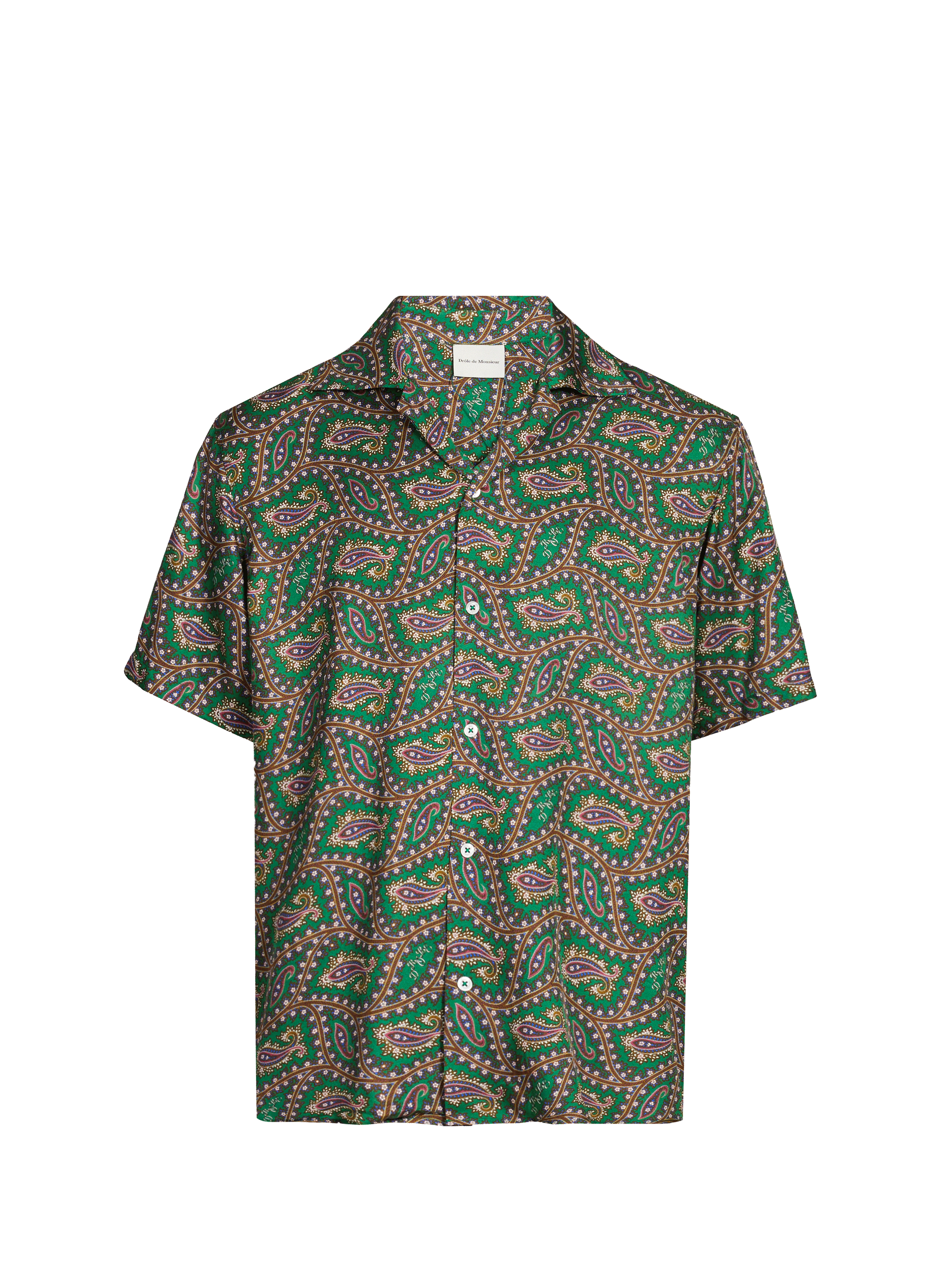 DROLE DE MONSIEUR The Paisley Shirt Green