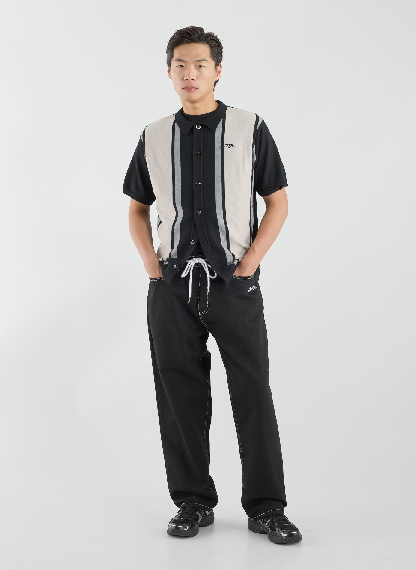 Polo à boutons  JACKER. Noir