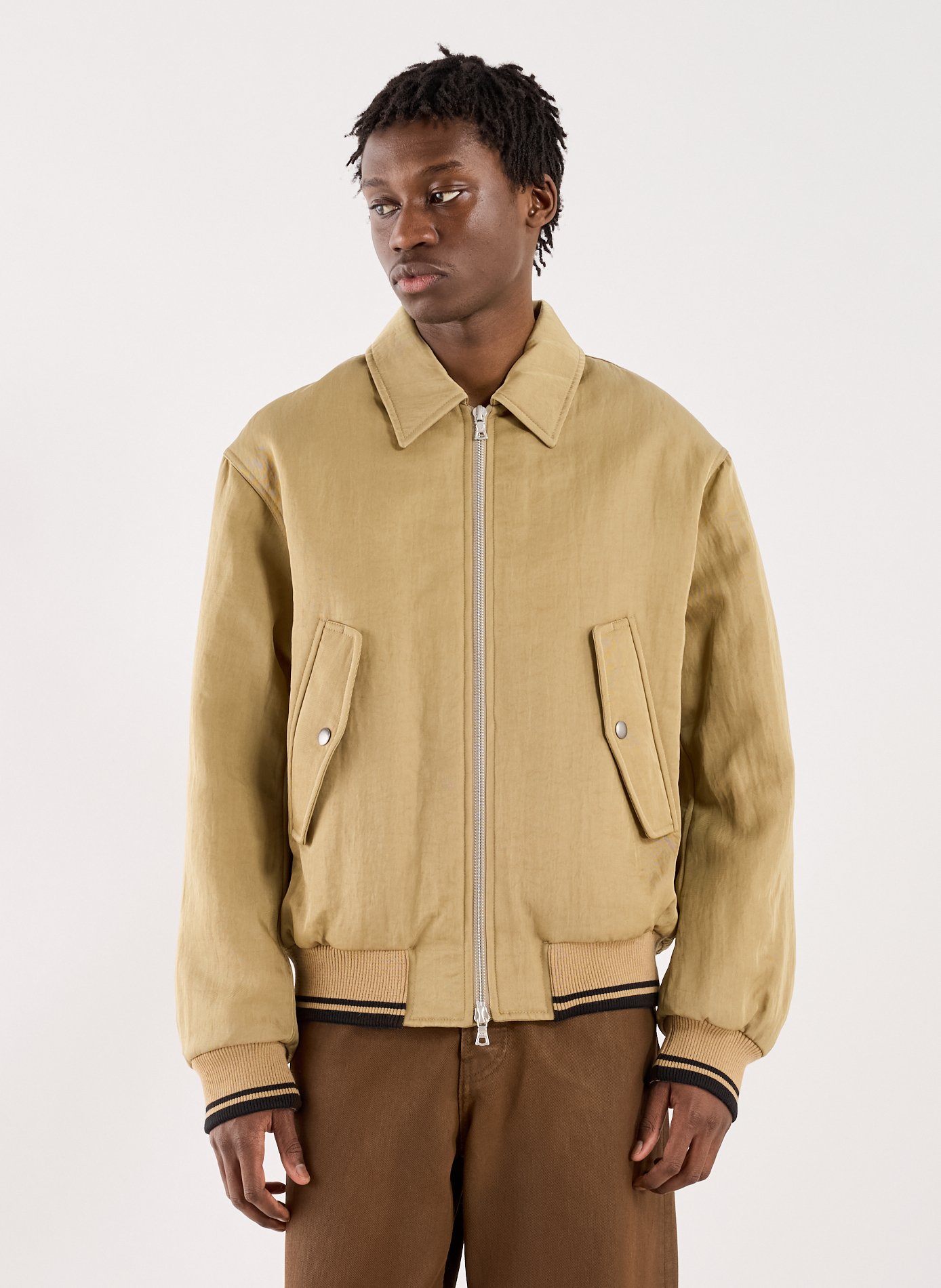 Plain bomber jacket DRIES VAN NOTEN Beige