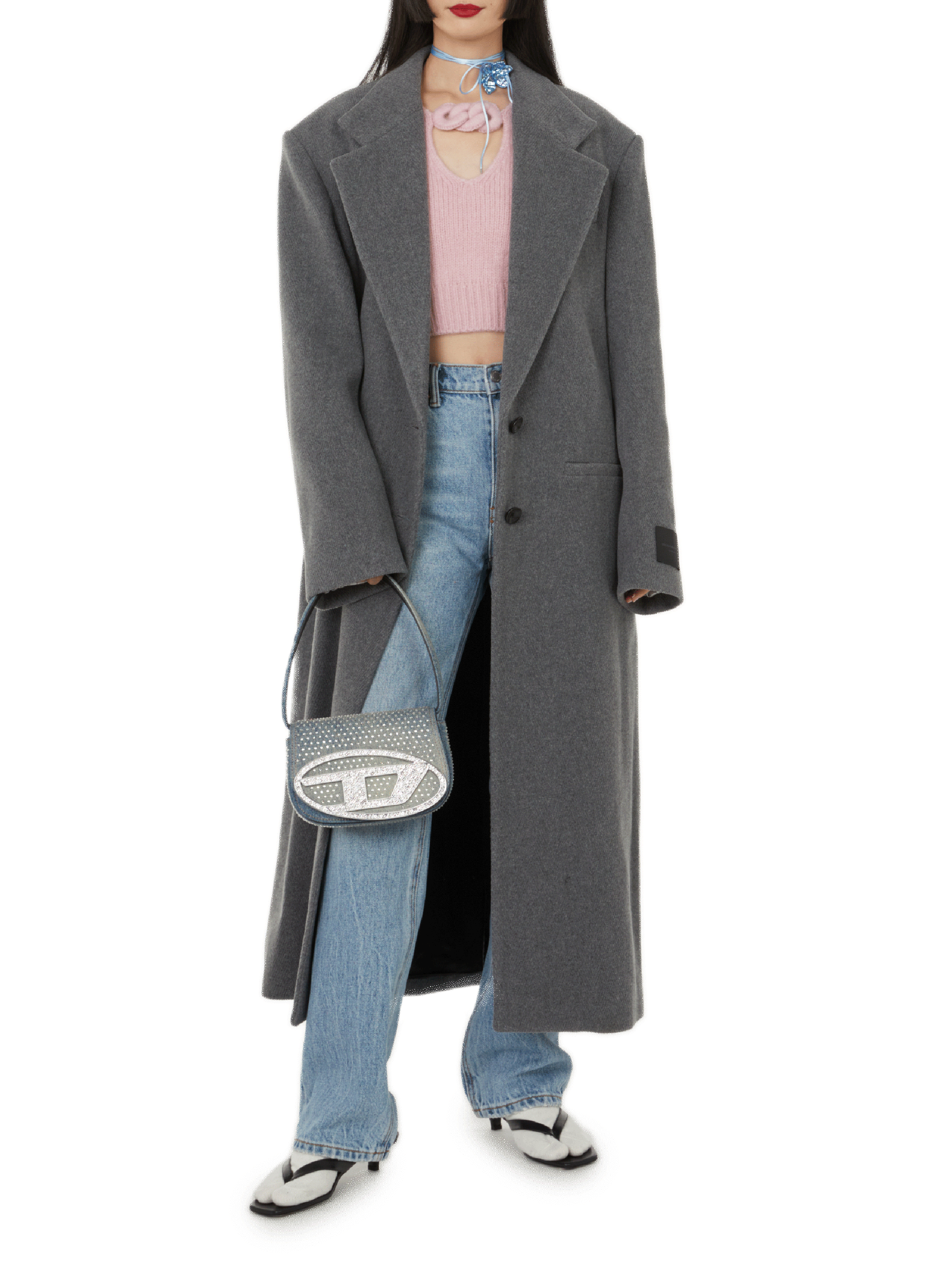 Denim cotton trousers  Blue