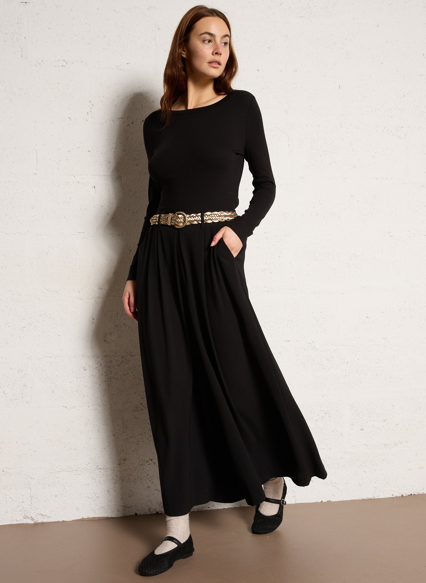 Ceinture en cuir tressée eddy MAISON 123 Doré