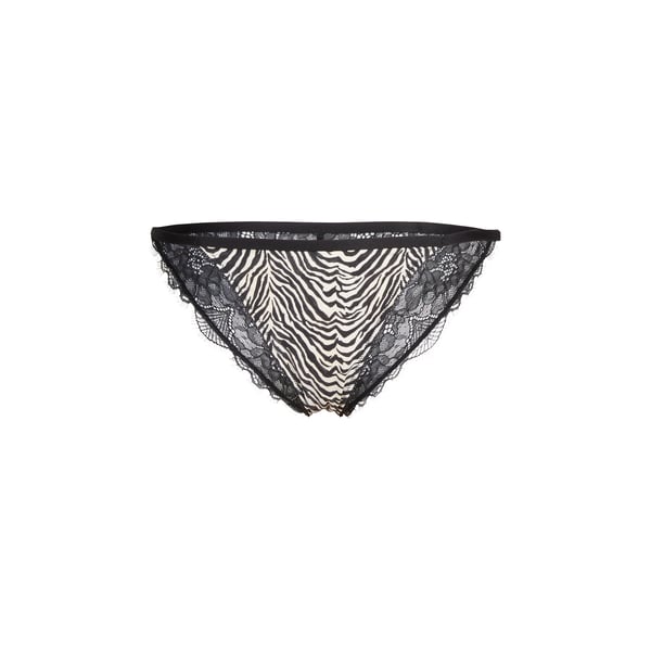 Love Stories Culotte Imprimé Zébré Et Dentelle In Black