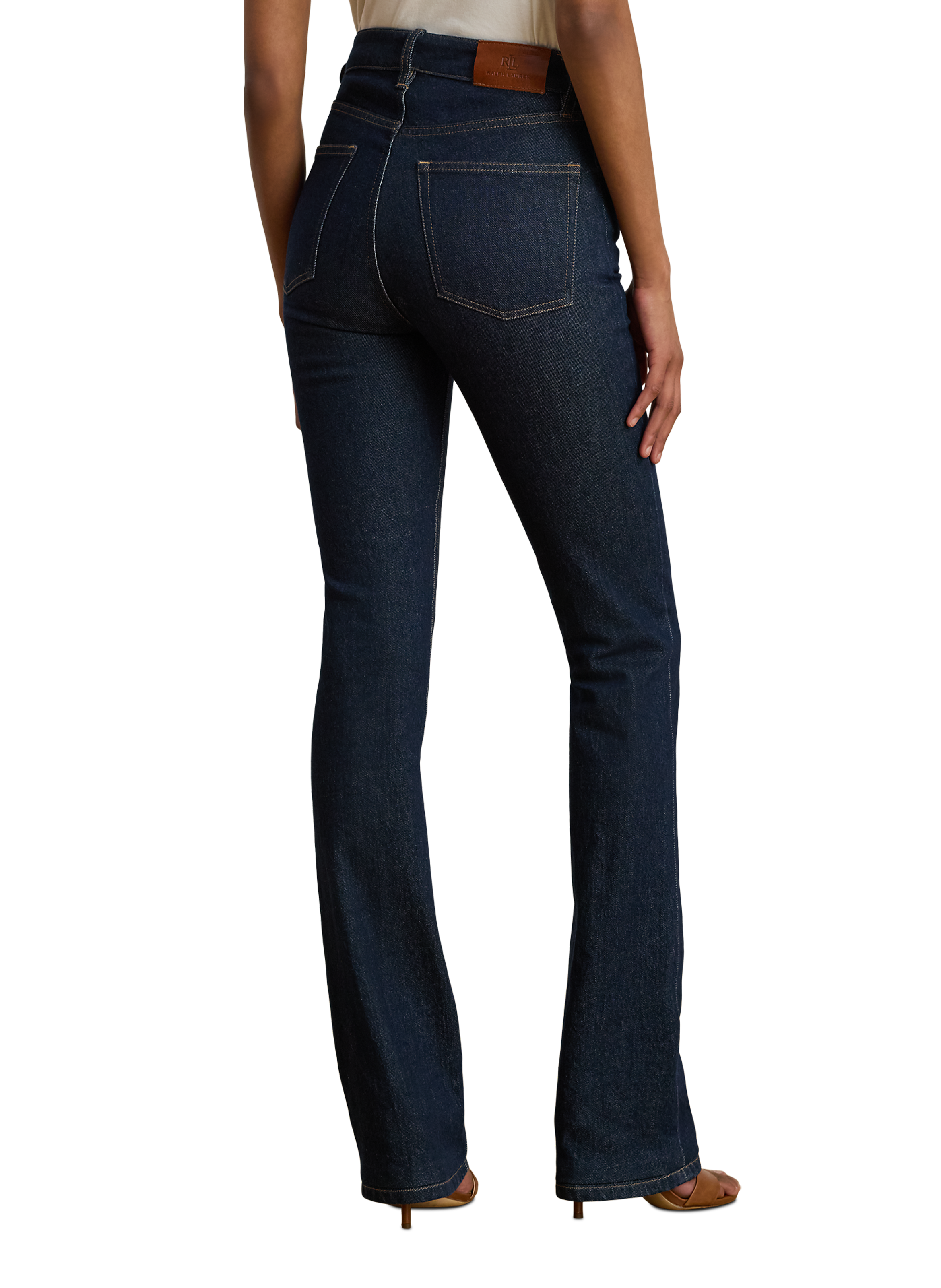 Bootcut jeans in mixed cotton LAUREN Blue