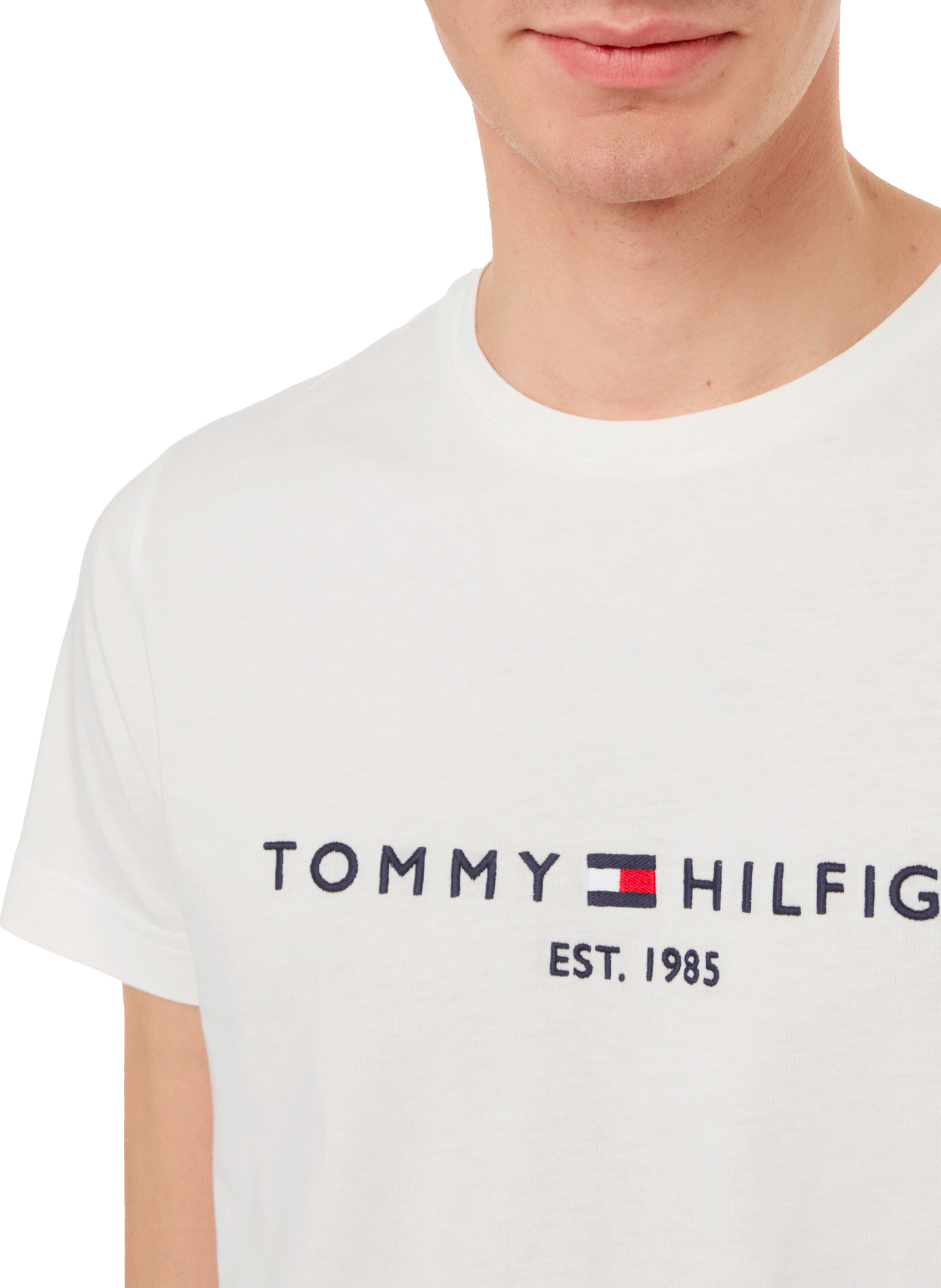 Organic cotton logo T-shirt TOMMY HILFIGER White