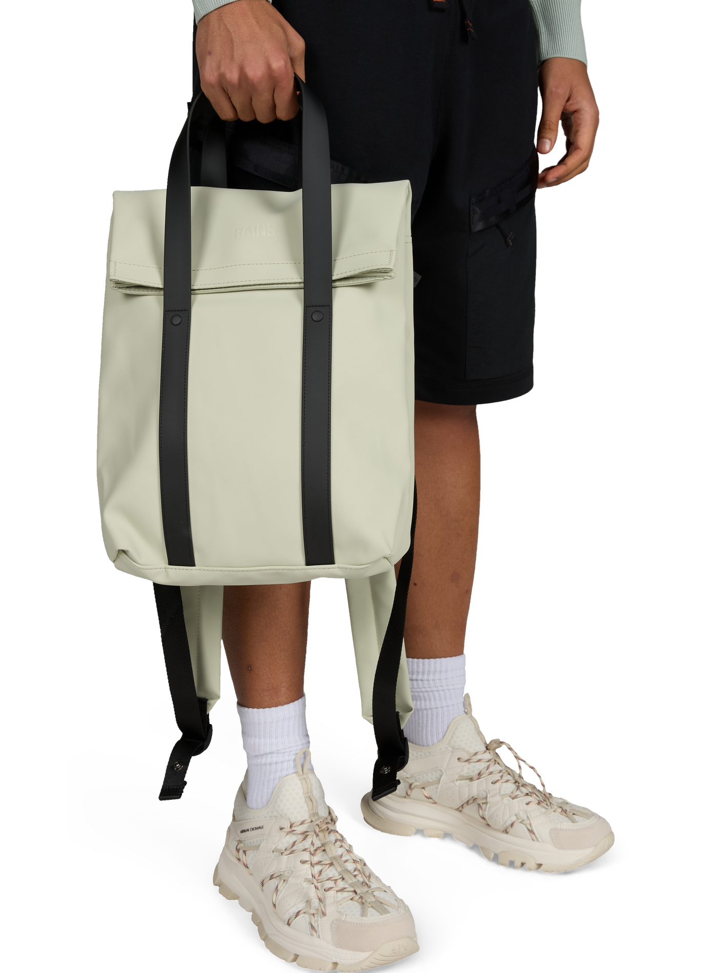 2 Way Tote Mini Backpack RAINS Green