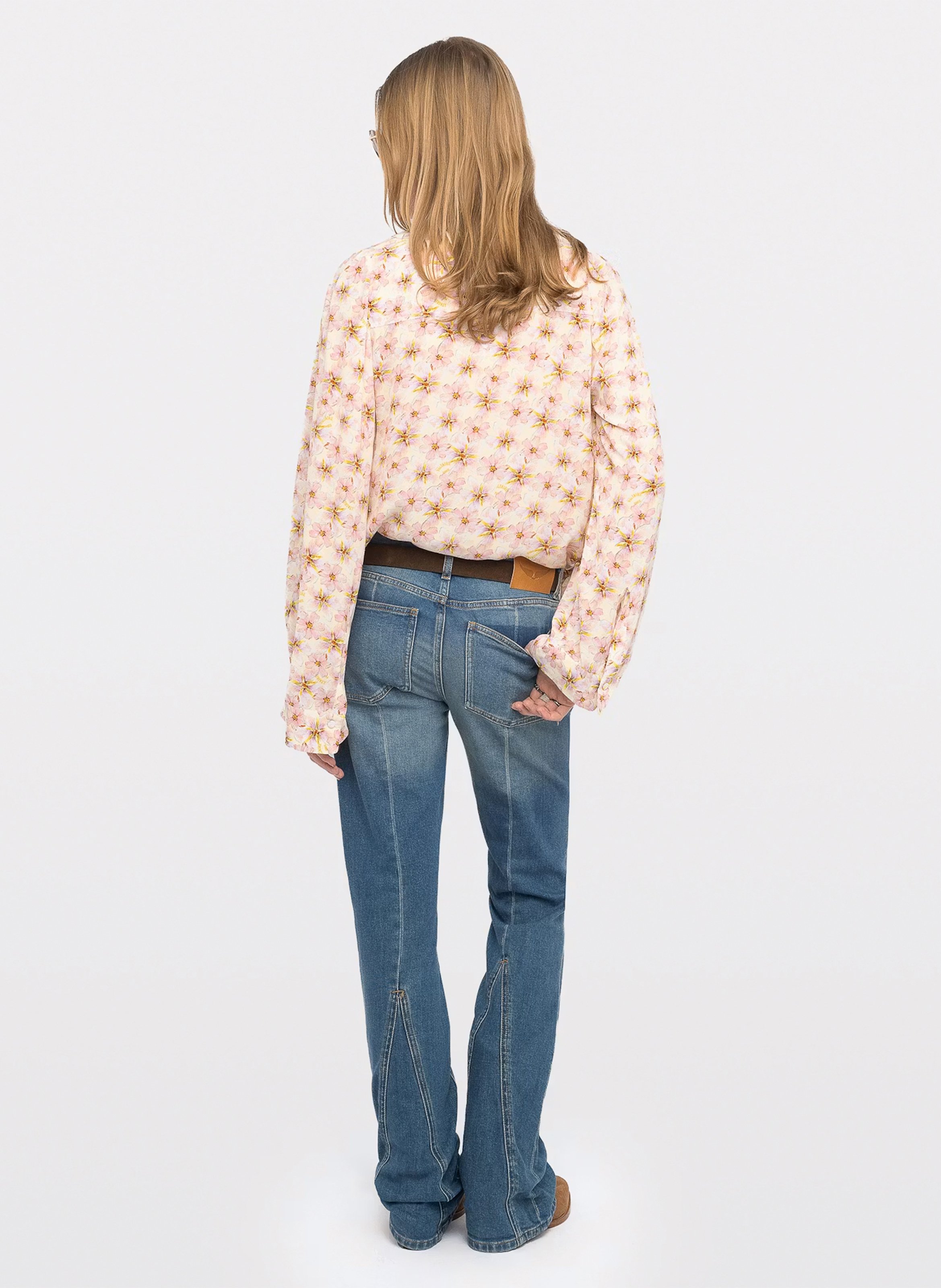 Blouse col tunisien à imprimé fleuri torny ZADIG&VOLTAIRE Jaune