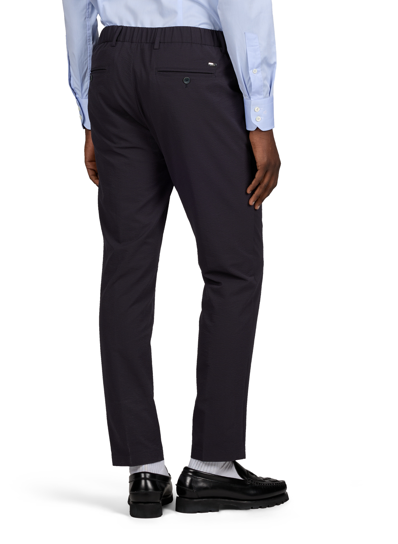 Textured pants with drawstrings HERNO Blue