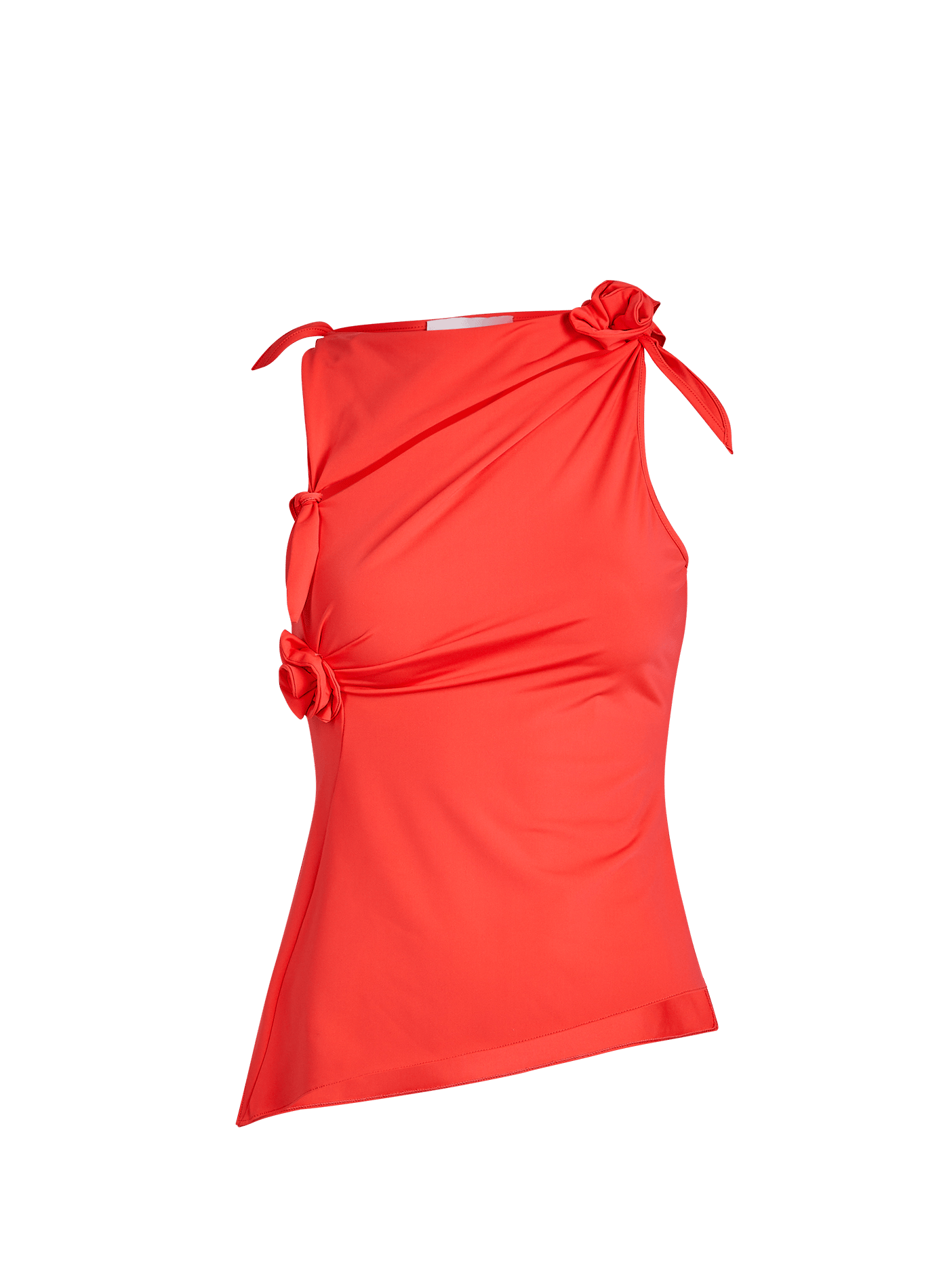 Top détails fleurs sans manches COPERNI Rouge