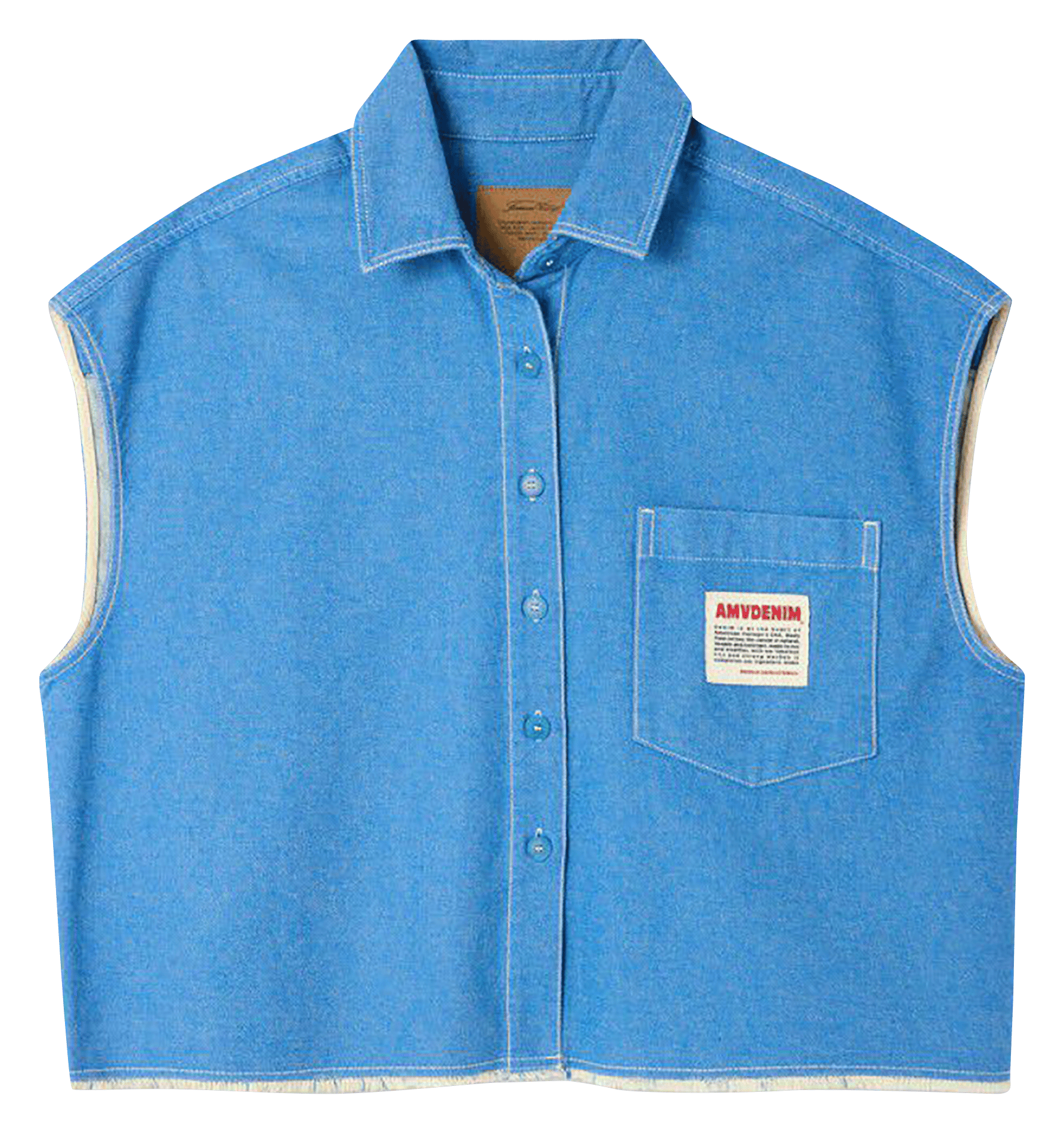 Chemise large boutonnée denim pusway AMERICAN VINTAGE Bleu